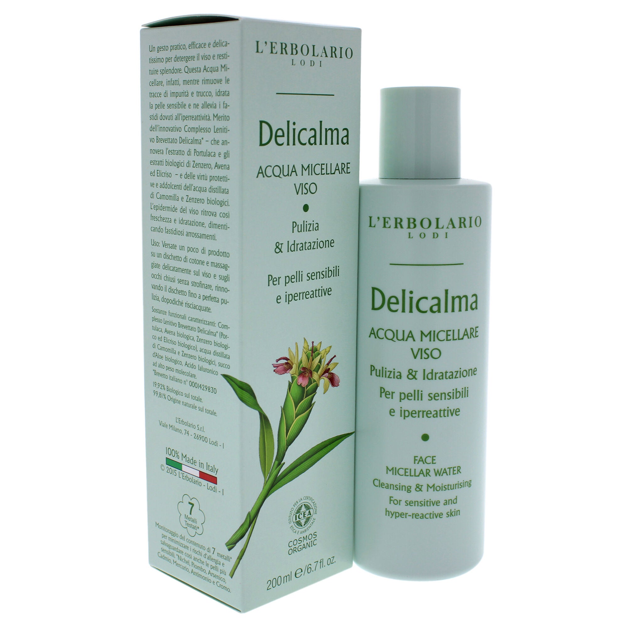 Delicalma Face Micellar Water by LErbolario for Unisex - 6.7 oz Cleanser, , alternate image number 6