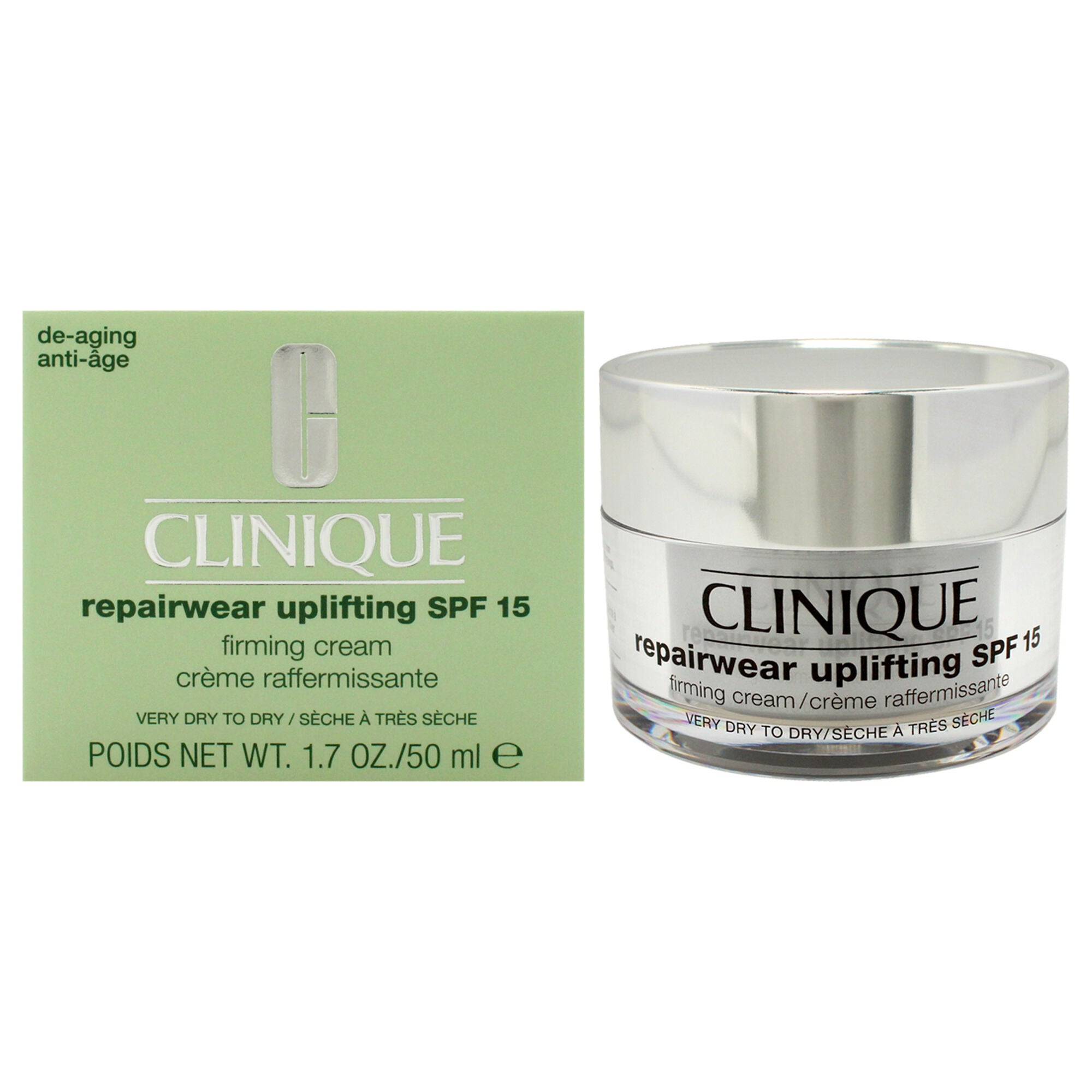 Repairwear Uplifting SPF 15 Firming Cream - Very Dry To Dry Skin by Clinique for Unisex - 1.7 oz Cream, See Description, hi-res image number 0