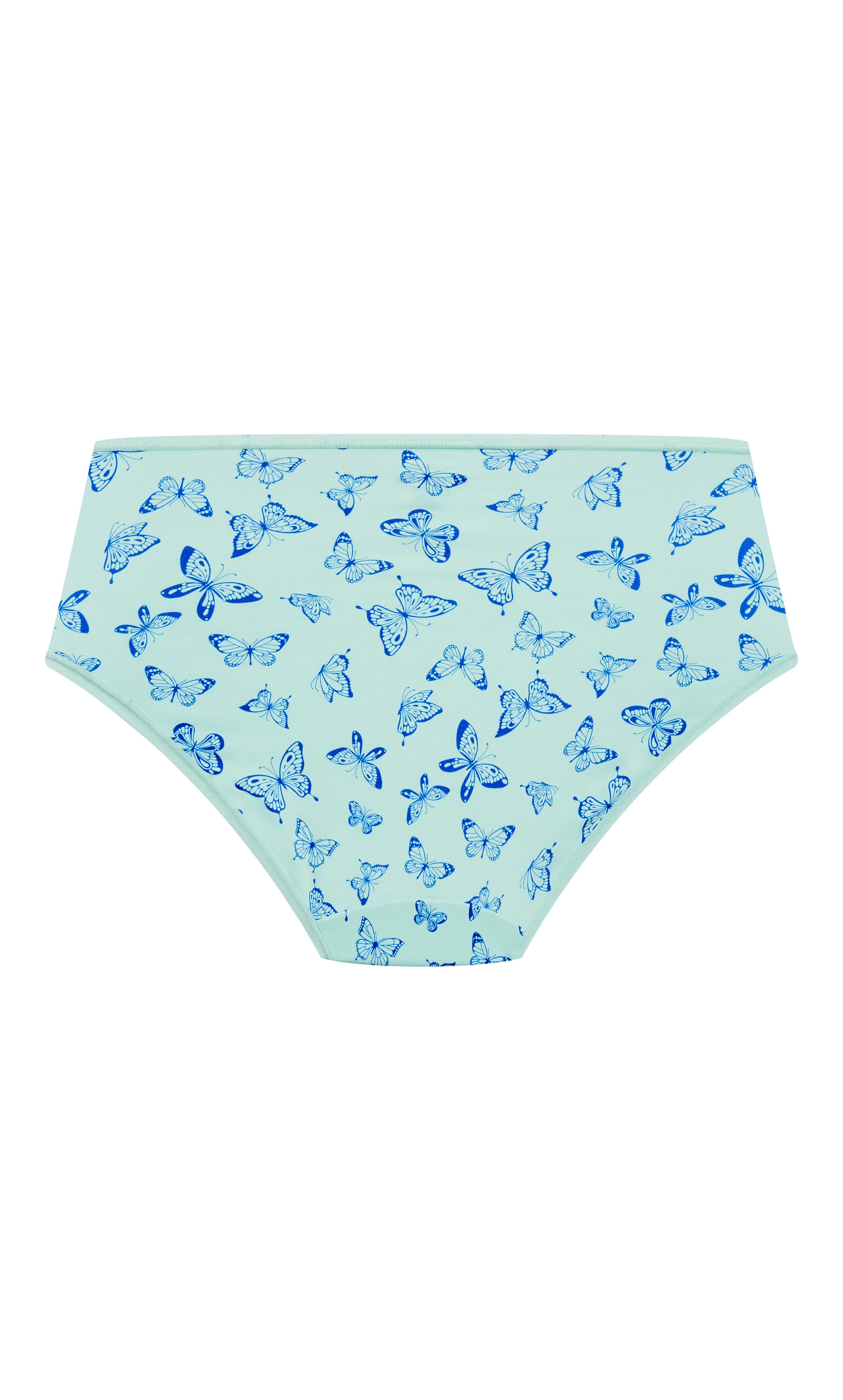 Microfiber Hi Cut Print Brief - aqua butterfly, , alternate image number 3