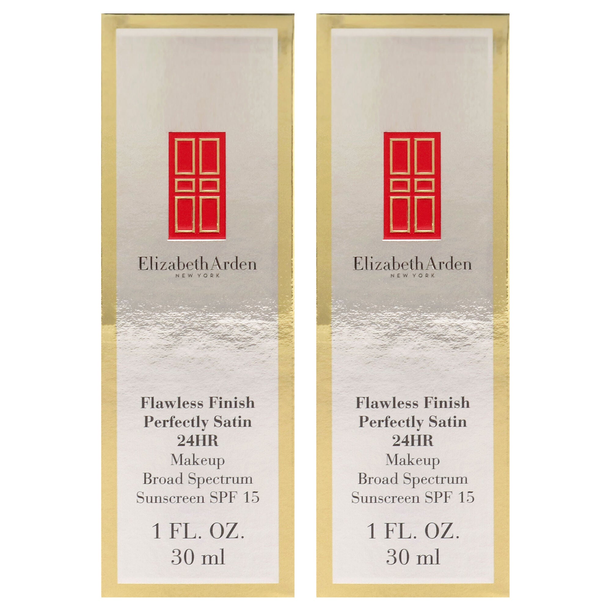 Flawless Finish Perfectly Satin 24HR Makeup SPF 15 - 17 Cocoa by Elizabeth Arden for Women - 1 oz Foundation - Pack of 2, Brown, alternate image number 4