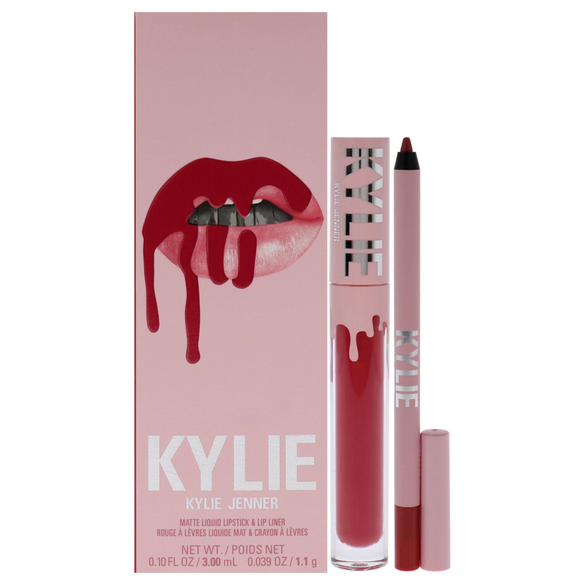 Matte Lip Kit - 503 Bad Lil Thing by Kylie Cosmetics for Women - 2 Pc 0.10oz Matte Liquid Lipstick, 0.039oz Lip Liner, Red, hi-res image number 0