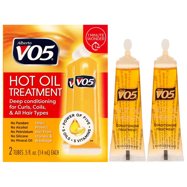 Hot Oil Treatment by Alberto VO5 for Unisex - 2 x 0.5 oz Treatment, NA, hi-res image number null