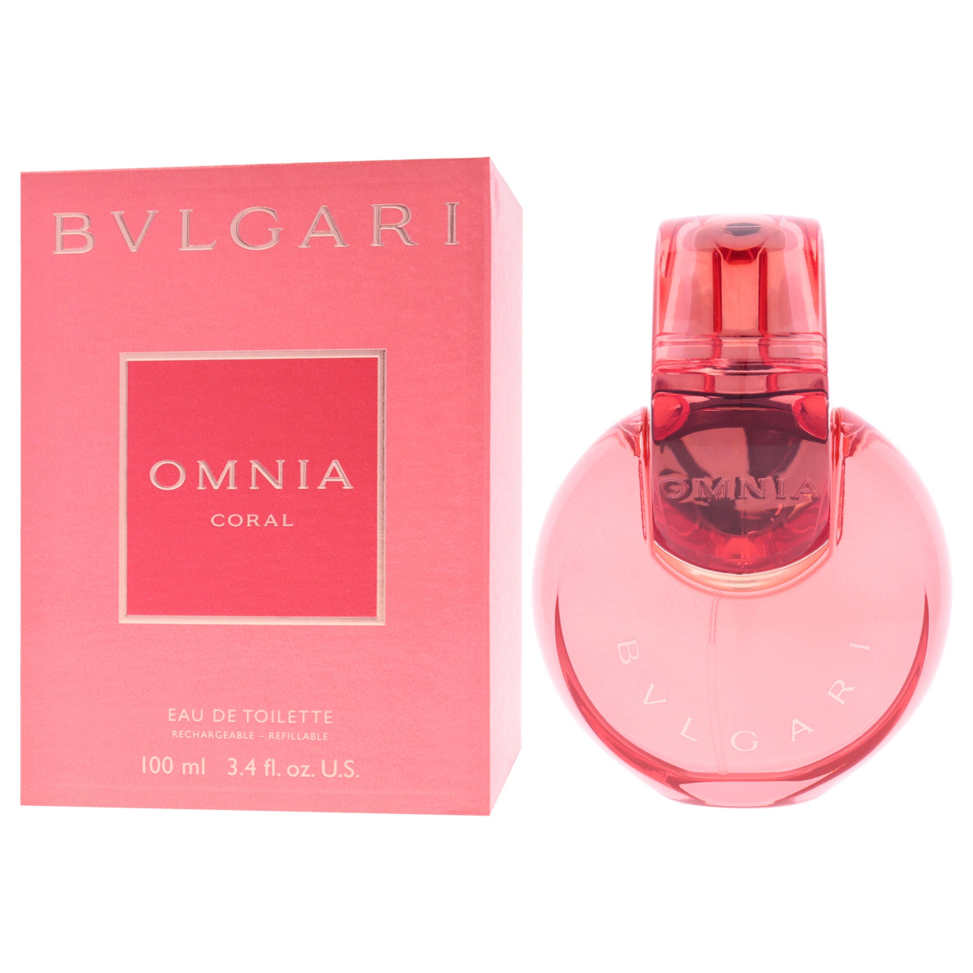 Bvlgari Omnia Coral by Bvlgari for Women - 3.4 oz EDT Spray (Refillable), Clear, alternate image number 3