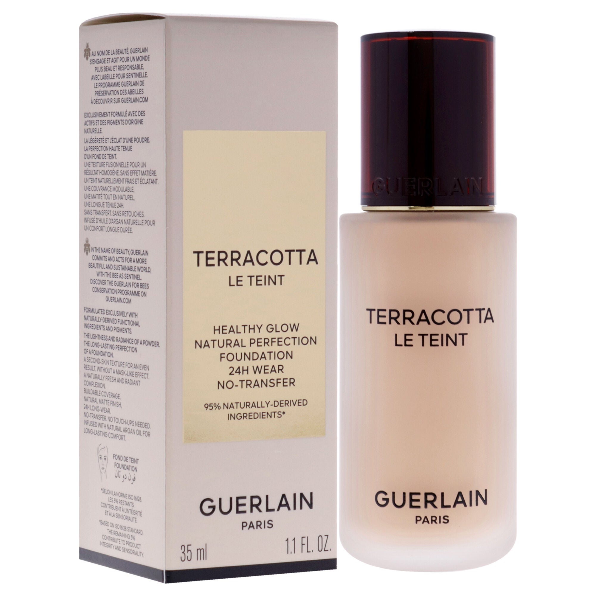 Terracotta Le Teint 24H Wear No-Transfer Foundation - 2N Neutral by Guerlain for Women - 1.1 oz Foundation, See Description, alternate image number 2