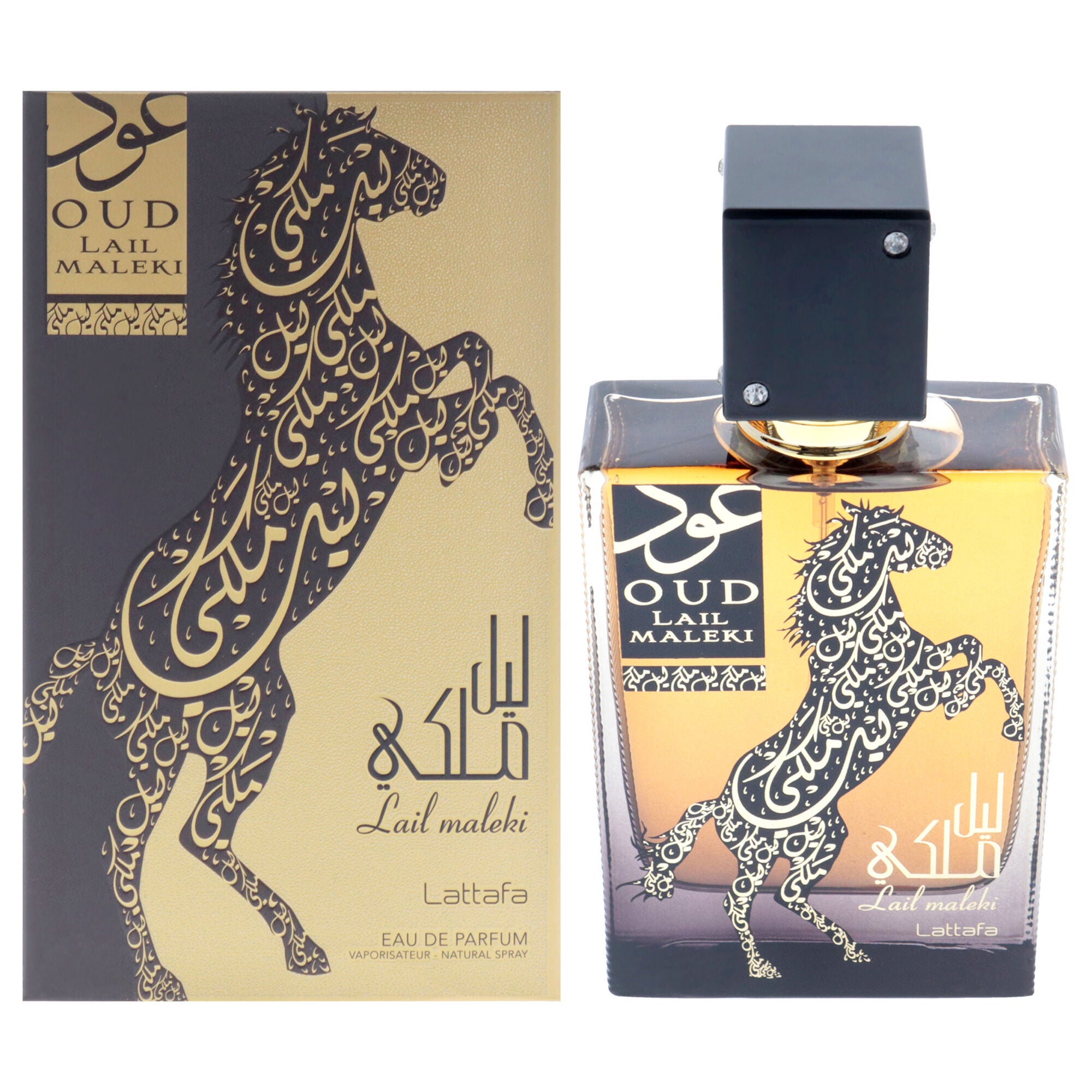 Oud Lail Maleki by Lattafa for Men - 3.4 oz EDP Spray, Clear, hi-res image number 0