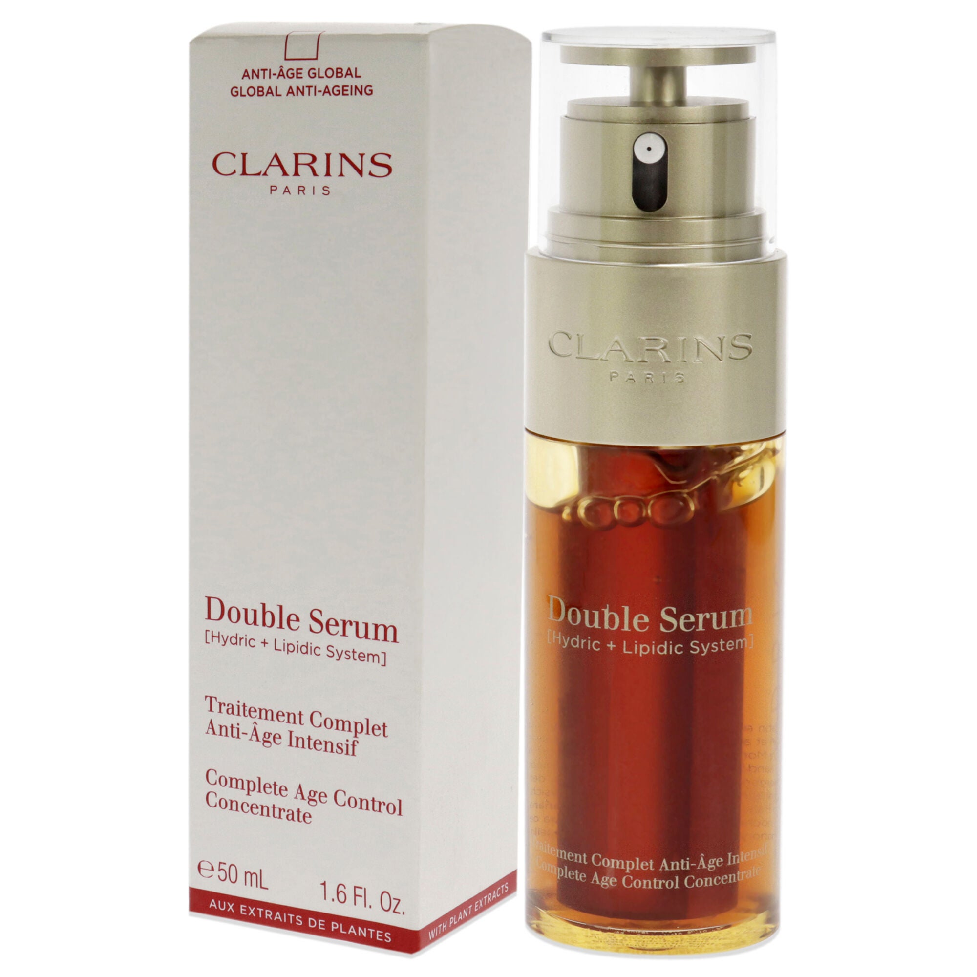 Double Serum Complete Age Control Concentrate by Clarins for Unisex - 1.6 oz Serum, See Description, alternate image number 3