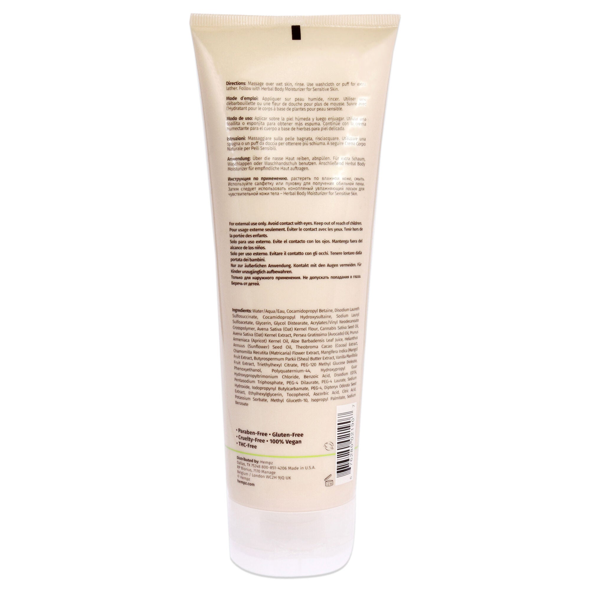 Sensitive Skin Herbal Body Wash by Hempz for Unisex - 8.5 oz Body Wash, See Description, alternate image number 2