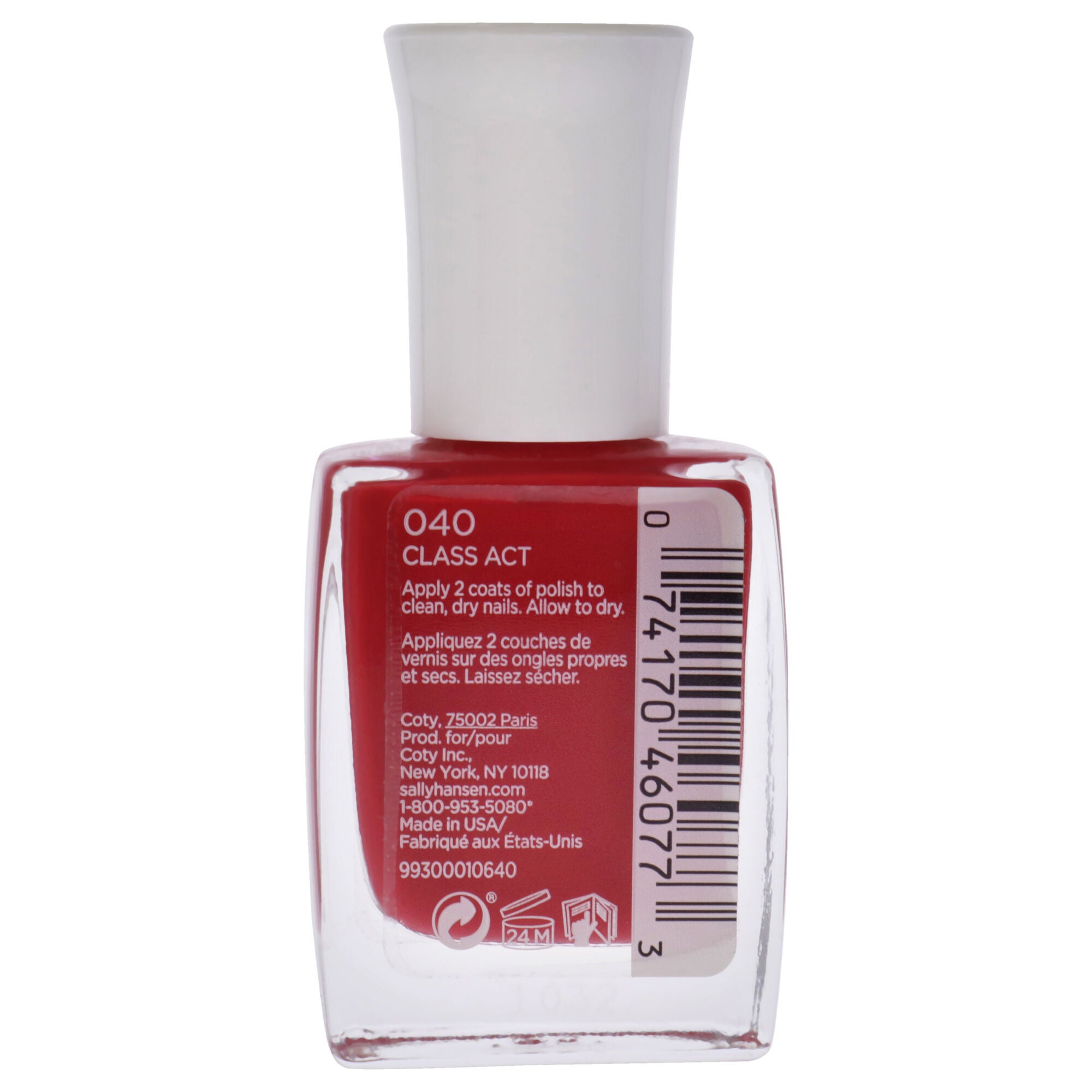 Mega Strength Nail Color - 040 Class Act by Sally Hansen for Women - 0.4 oz Nail Polish, See Description, alternate image number 1