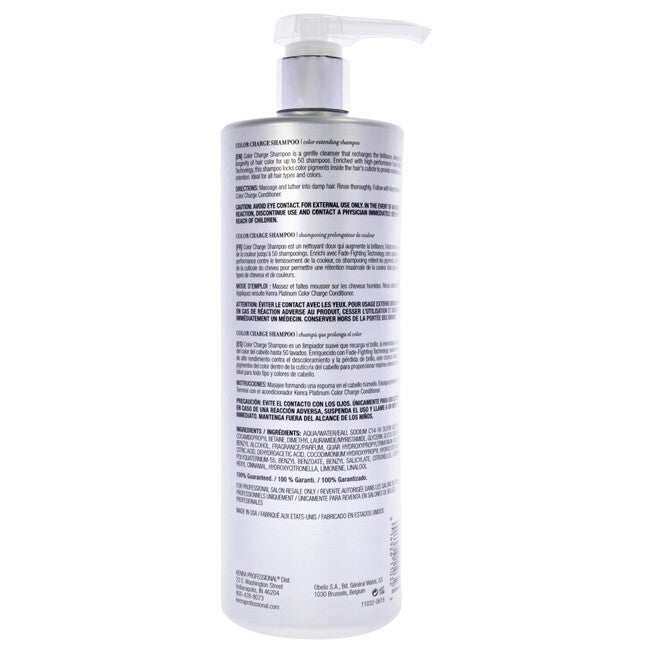 Platinum Color Charge Shampoo by Kenra for Unisex - 31.5 oz Shampoo, See Description, alternate image number 2