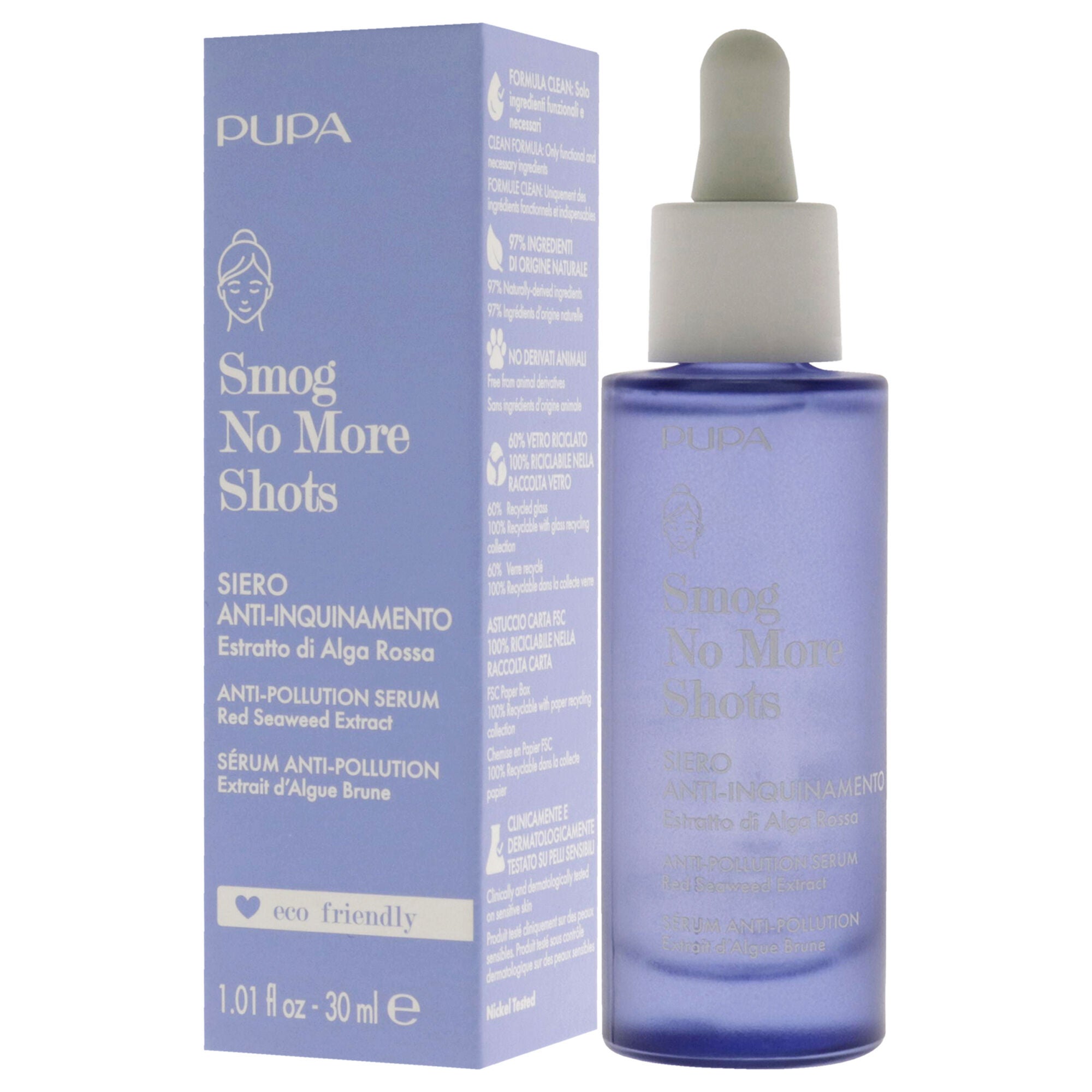 Smog No More Shots Anti-Pollution Serum by Pupa Milano for Women - 1.01 oz Serum, See Description, alternate image number 3