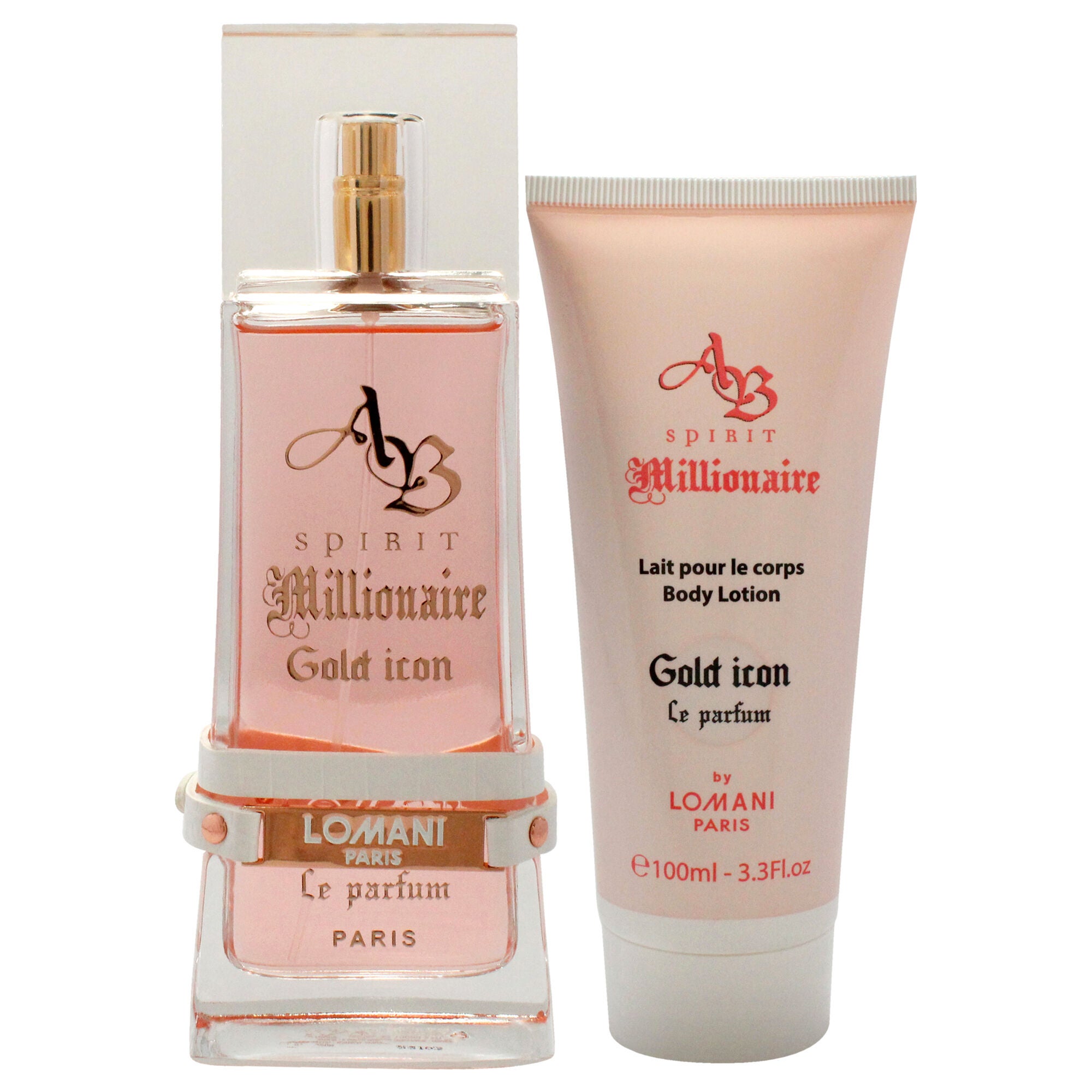 AB Spirit Millionaire Le Parfum Gold Icon by Lomani for Women - 2 Pc Gift Set 3.3oz EDP Spray, 3.3oz Body Lotion, See Description, alternate image number 4