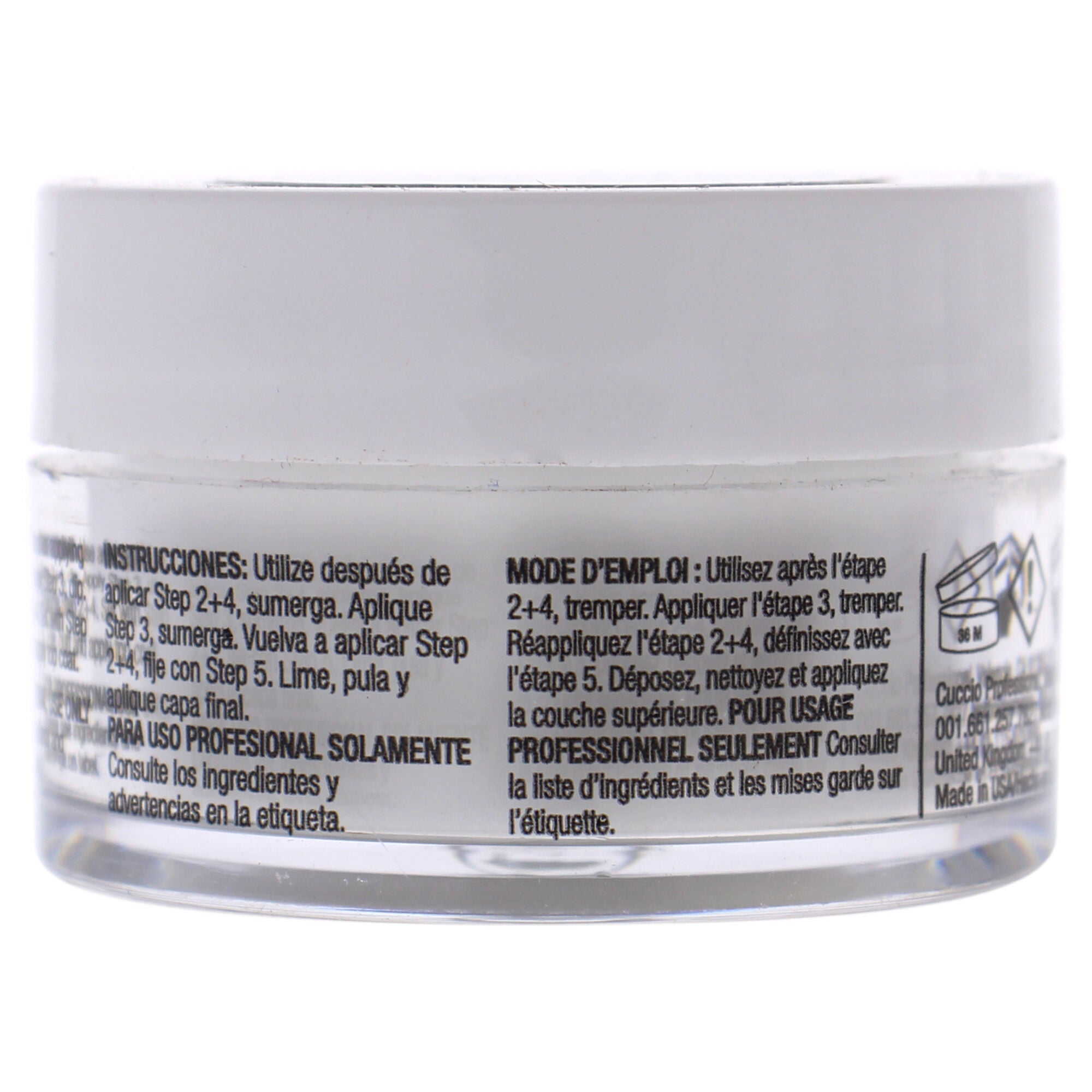 Pro Powder Polish Nail Colour Dip System - White With Silver Mica by Cuccio Colour for Women - 0.5 oz Nail Powder, , alternate image number 3