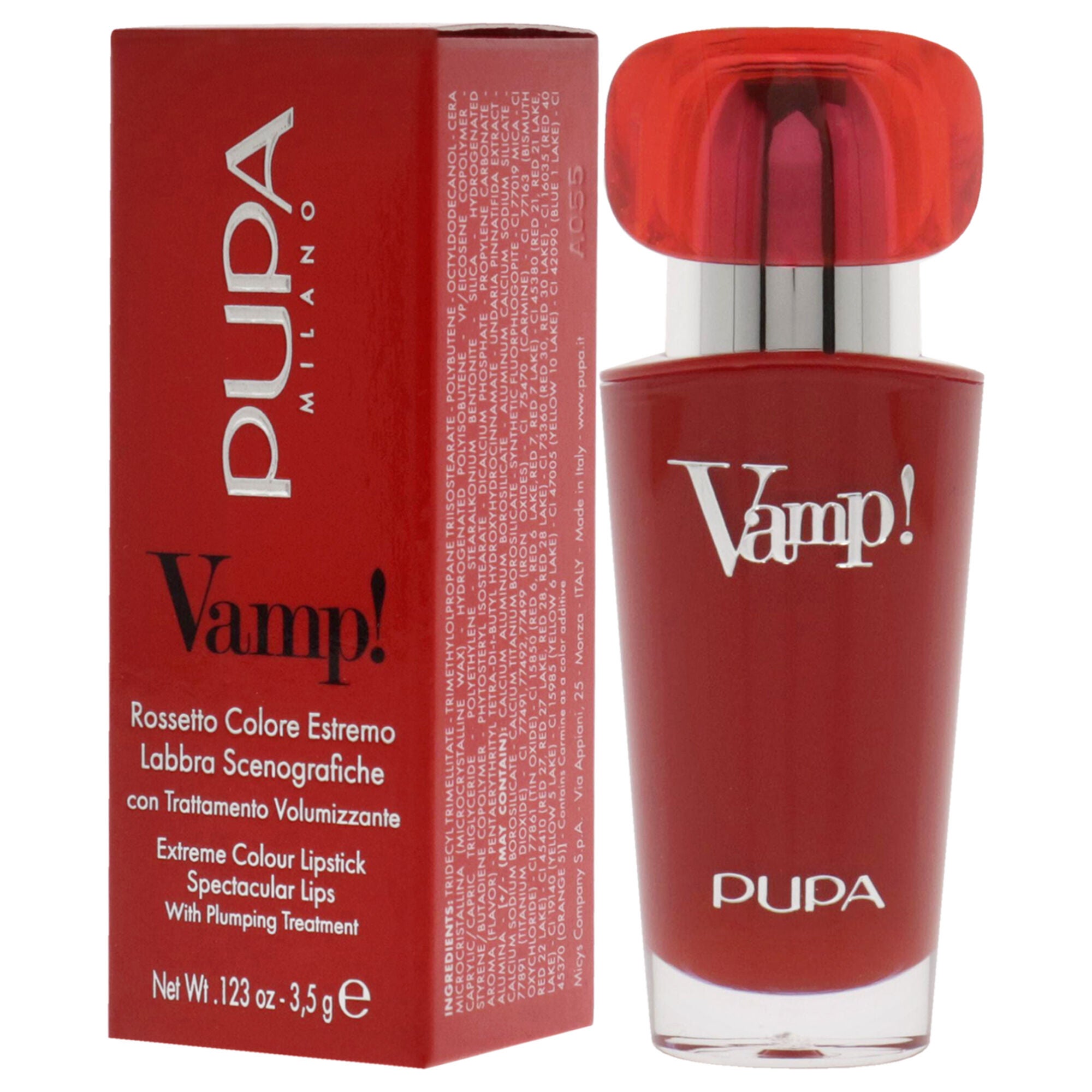 Vamp! Extreme Colour Lipstick with Plumping Treatment - 101 Warm Nude by Pupa Milano for Women - 0.123 oz Lipstick, See Description, alternate image number 2