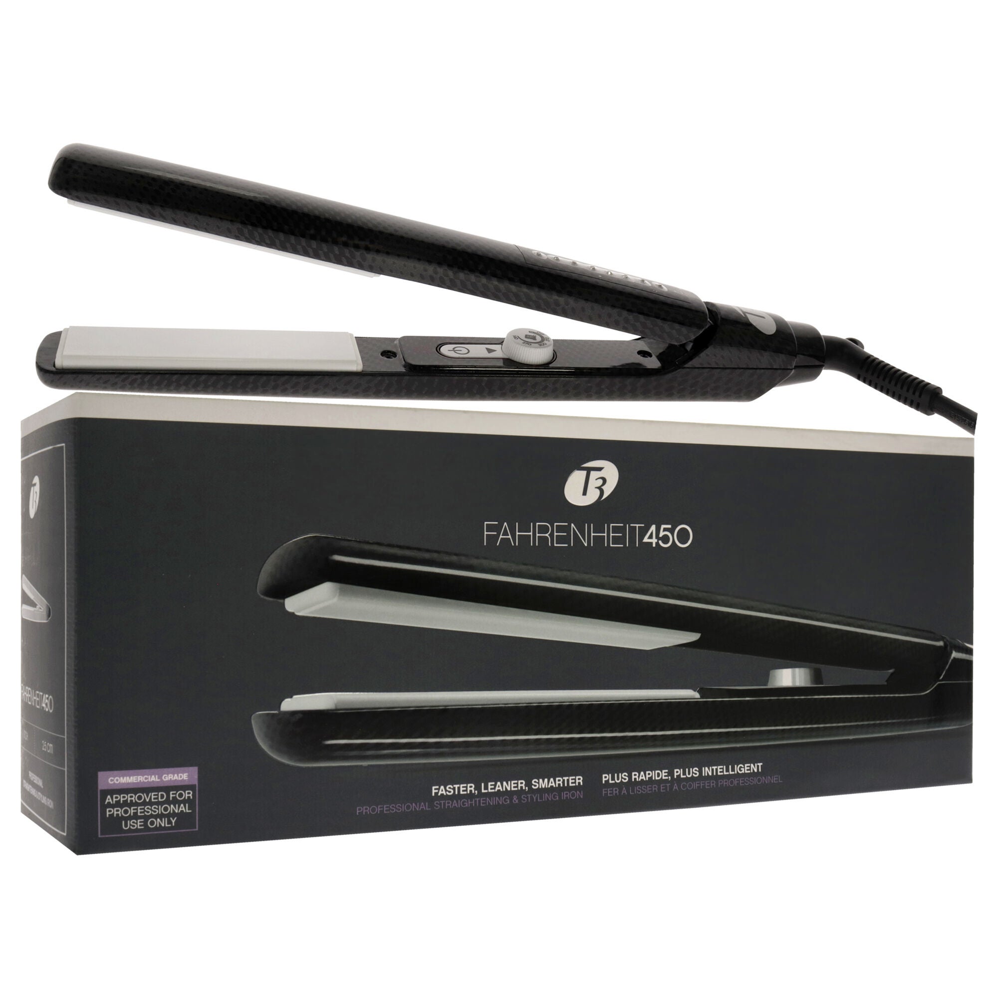 T3 Fahrenheit 450 - 53501 - Black by T3 for Unisex - 1 Inch Flat Iron, See Description, alternate image number 2