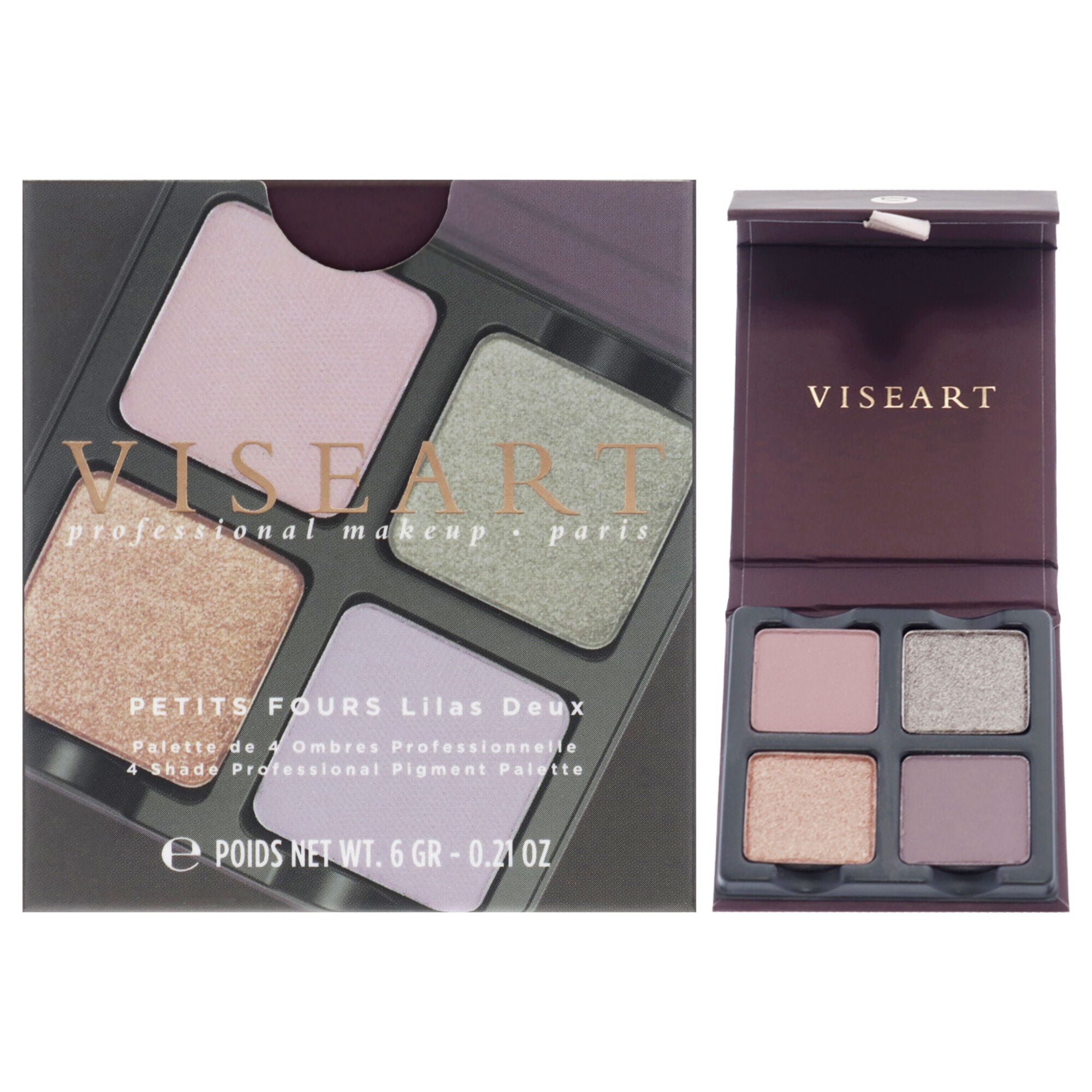 Petits Fours Eyeshadow Palette - Lilas Deux by Viseart Paris for Women - 0.21 oz Eye Shadow, See Description, hi-res image number 0