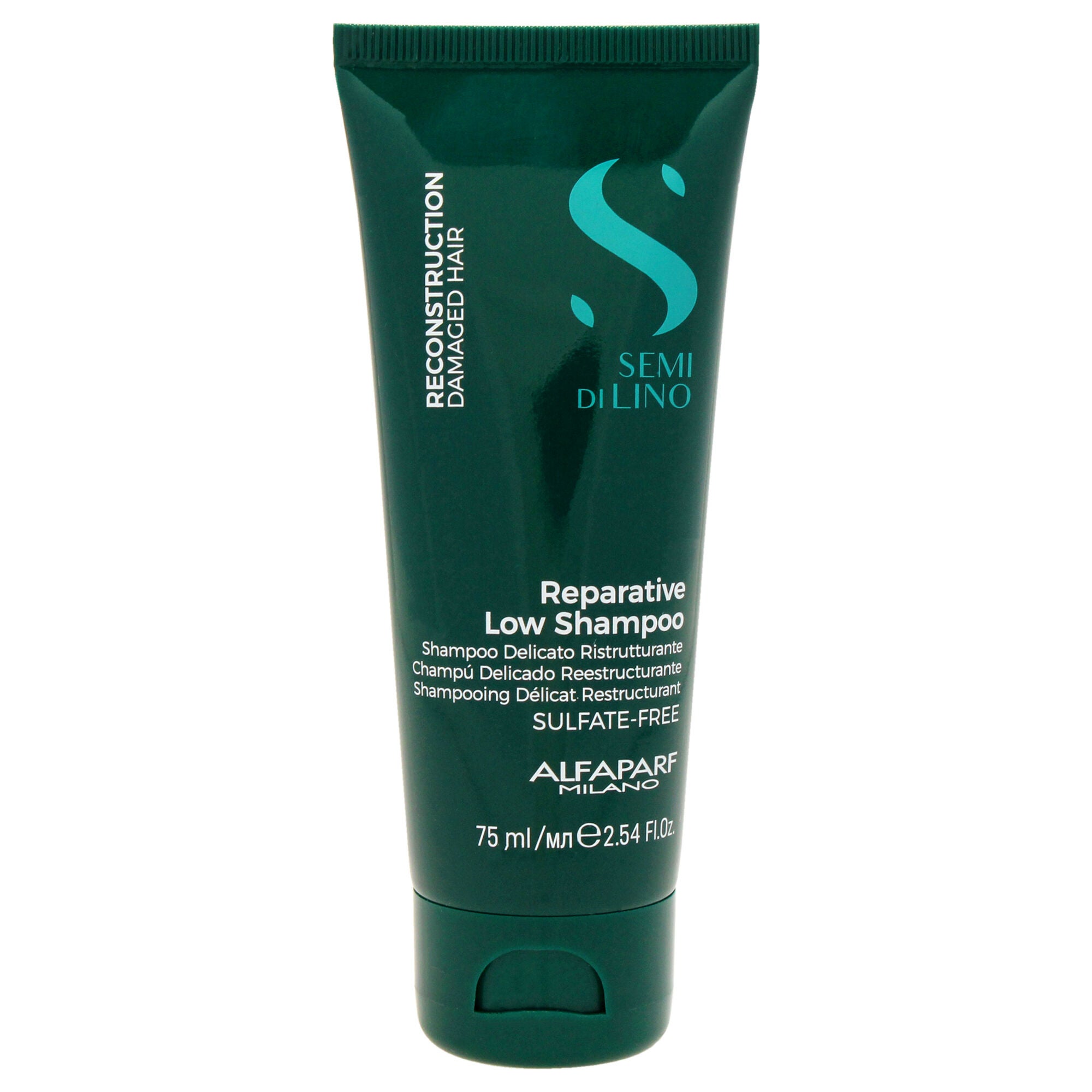 Semi Di Lino Reconstruction Reparative Low Shampoo by Alfaparf Milano for Unisex - 2.54 oz Shampoo, See Description, hi-res image number 0