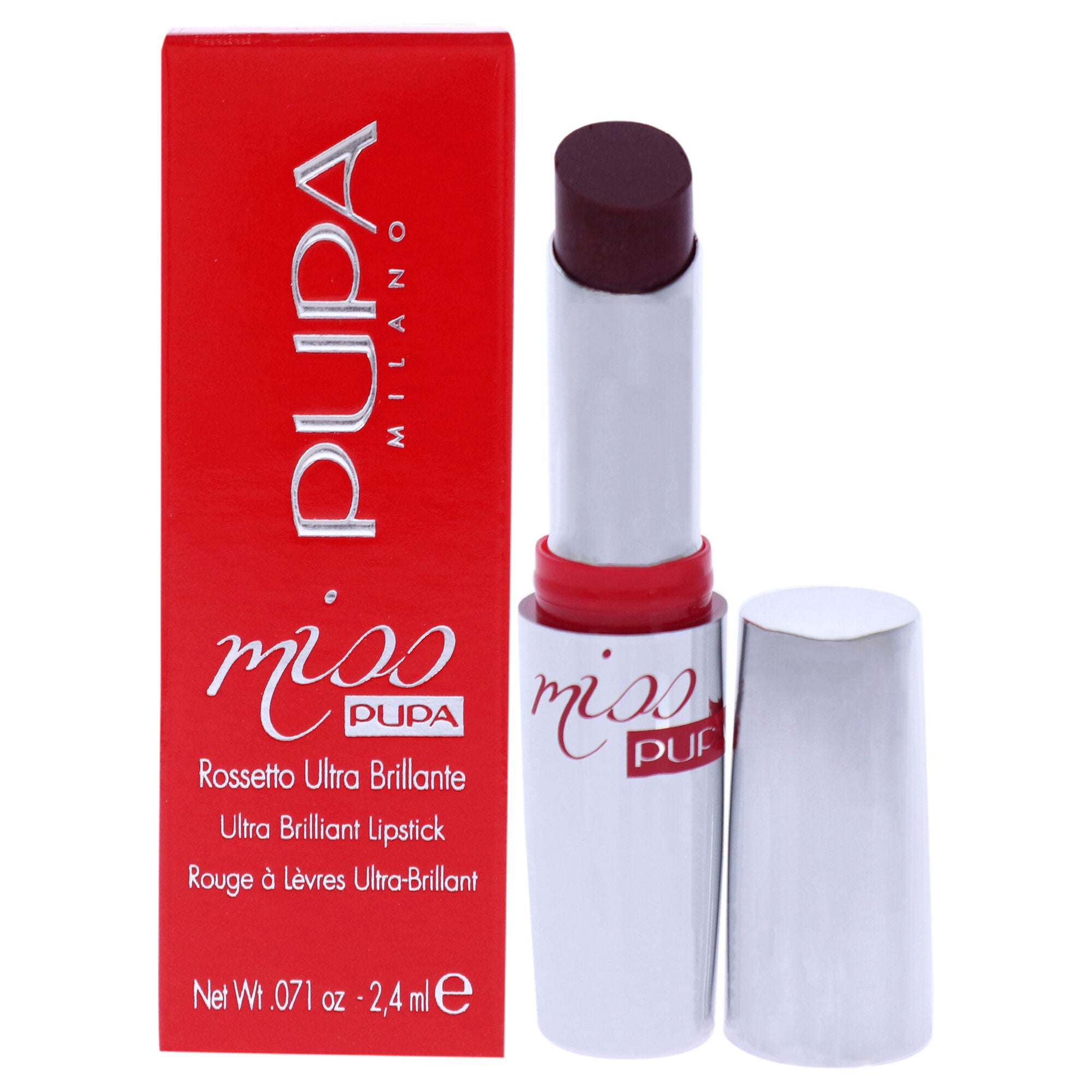 Miss Pupa Ultra Brilliant Lipstick - 204 Jezebel by Pupa Milano for Women - 0.071 oz Lipstick, See Description, hi-res image number 0