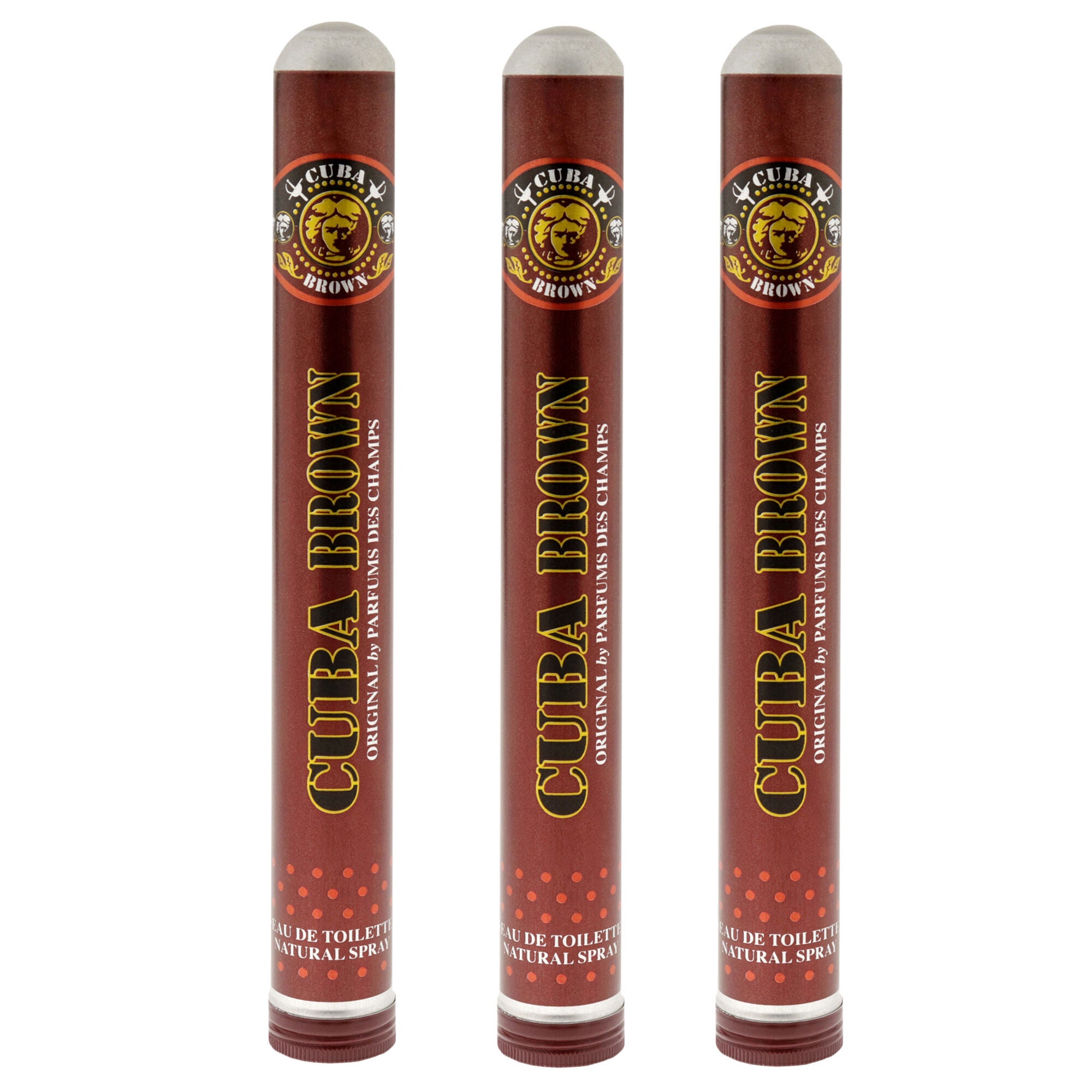 Cuba Brown by Cuba for Men - 1.17 oz EDT Spray - Pack of 3, Clear, alternate image number 2