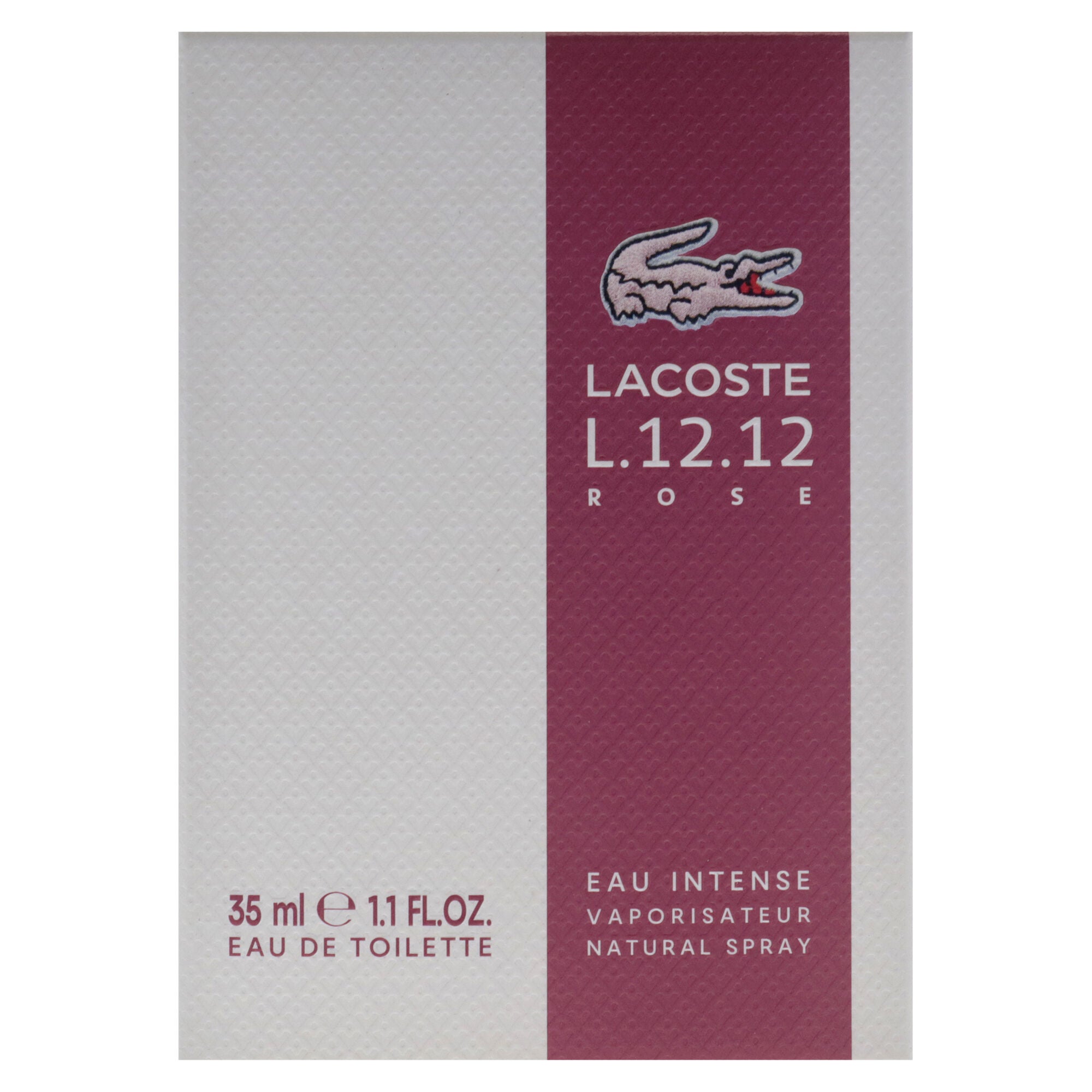Lacoste Eau De L.12.12 Rose Eau Intense by Lacoste for Women - 1.1 oz EDT Spray, Clear, alternate image number 4