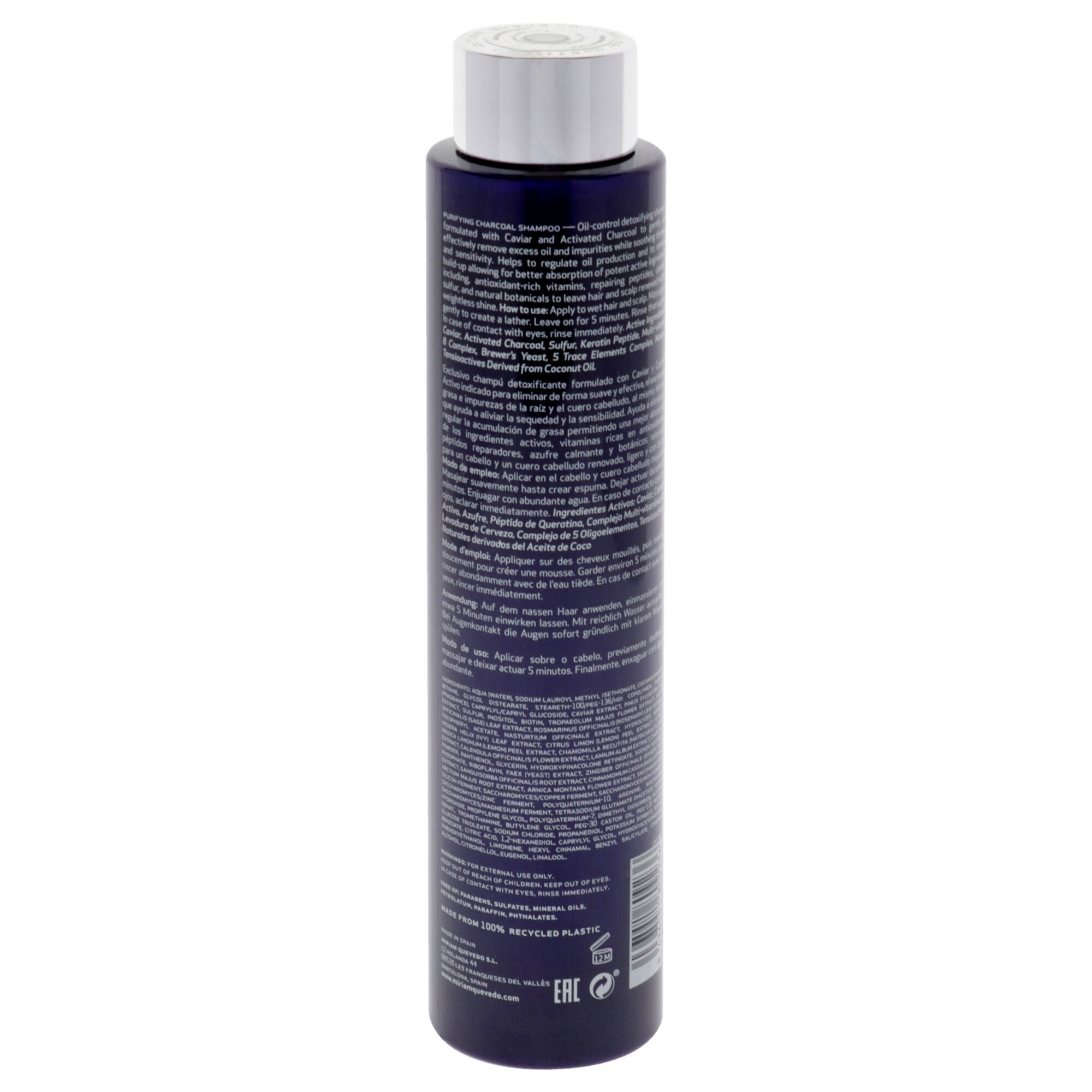 Extreme Caviar Purifying Charcoal Shampoo by Miriam Quevedo for Unisex - 8.5 oz Shampoo, See Description, alternate image number 1