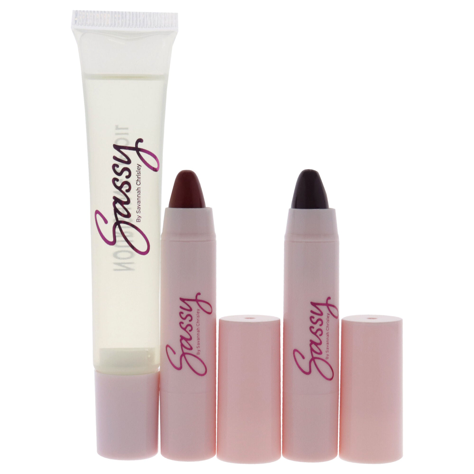 Breakup Collection Lip Kit - Girls Night Out by Sassy by Savannah Chrisley for Women - 3 Pc Nourishing Lip Oil, 2Pc Tinted Lip Balms, See Description, alternate image number 4