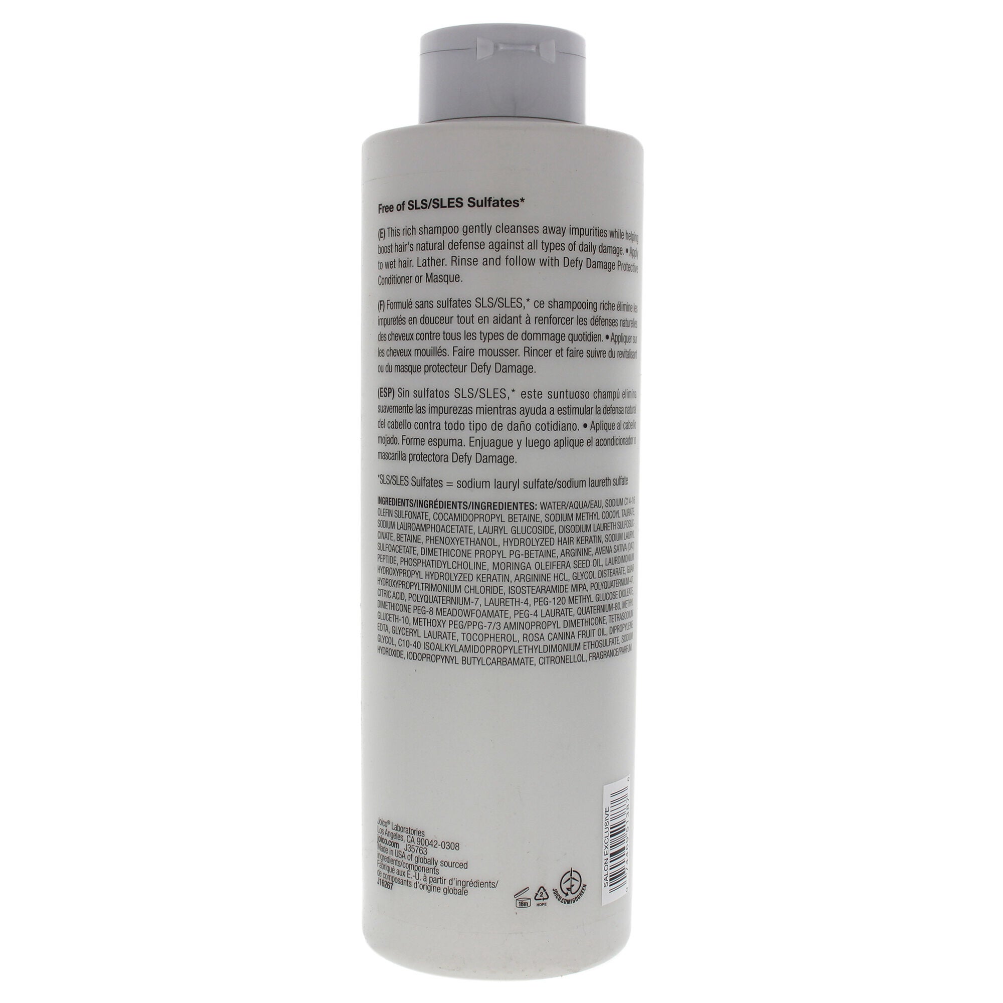 Defy Damage Protective Shampoo by Joico for Unisex - 33.8 oz Shampoo, See Description, alternate image number 2