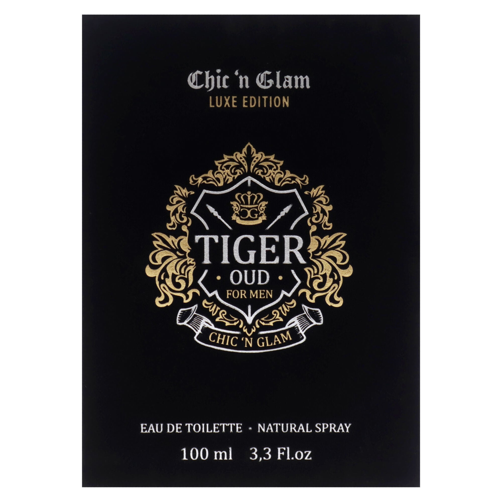 Tiger Oud - Luxe Edition by Chic N Glam for Men - 3.3 oz EDT Spray, Clear, alternate image number 4