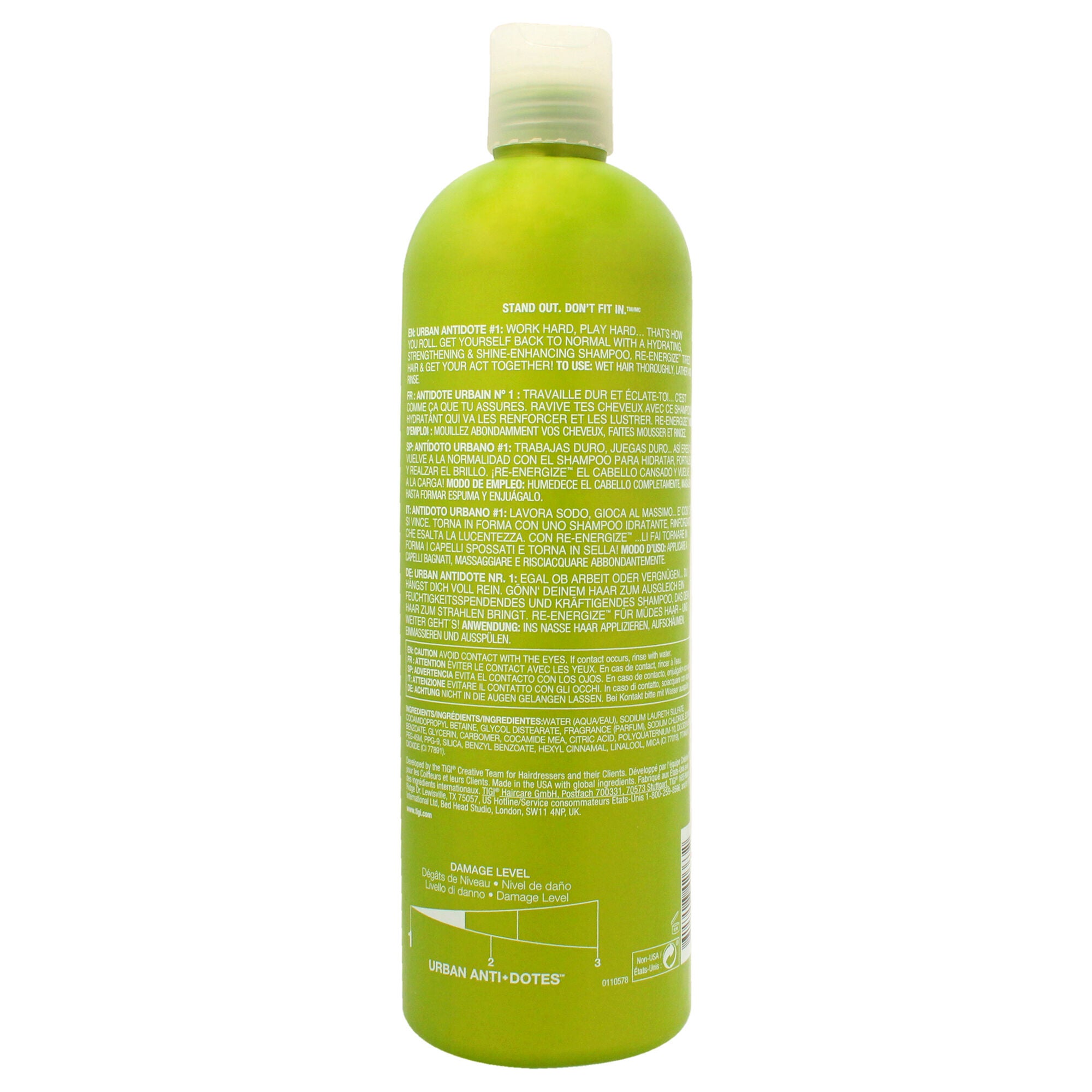 Bed Head Urban Antidotes Re-energize Shampoo by TIGI for Unisex - 25.36 oz Shampoo, See Description, alternate image number 2