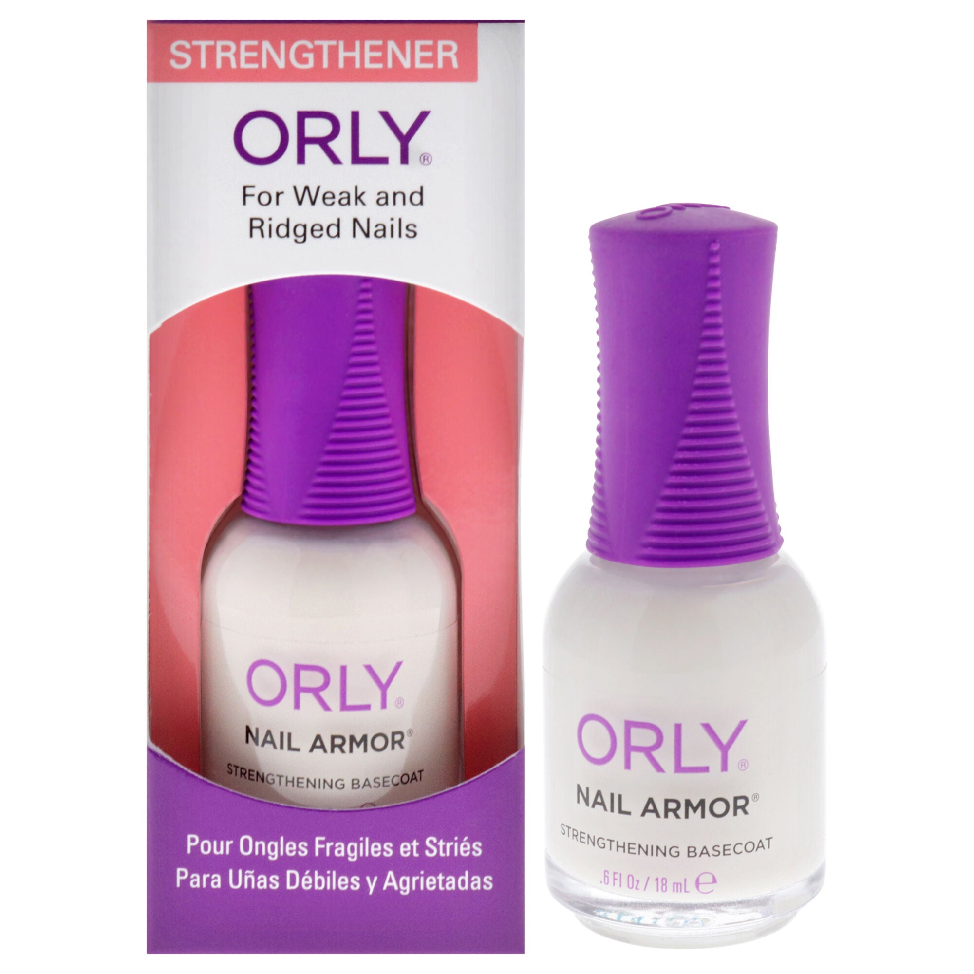 Nail Armor Strengthening Basecoat by Orly for Women - 0.6 oz Nail Polish, See Description, hi-res image number 0