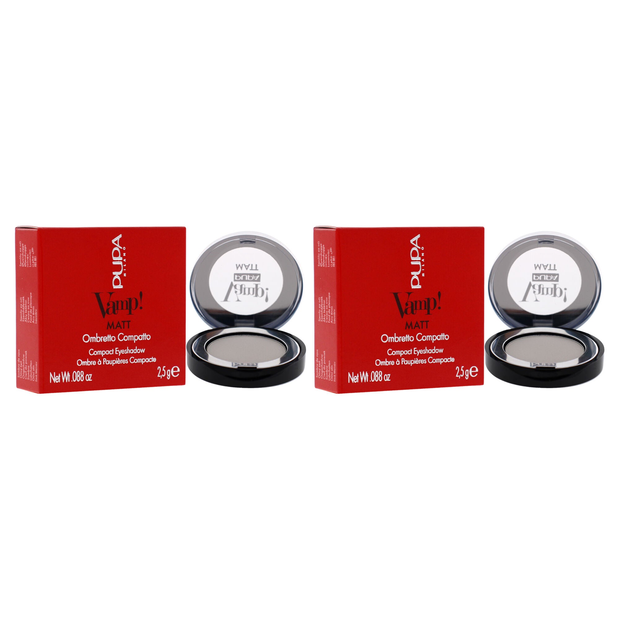 Vamp! Matt Eyeshadow - 010 White Chalk by Pupa Milano for Women - 0.088 oz Eye Shadow - Pack of 2, See Description, alternate image number 2