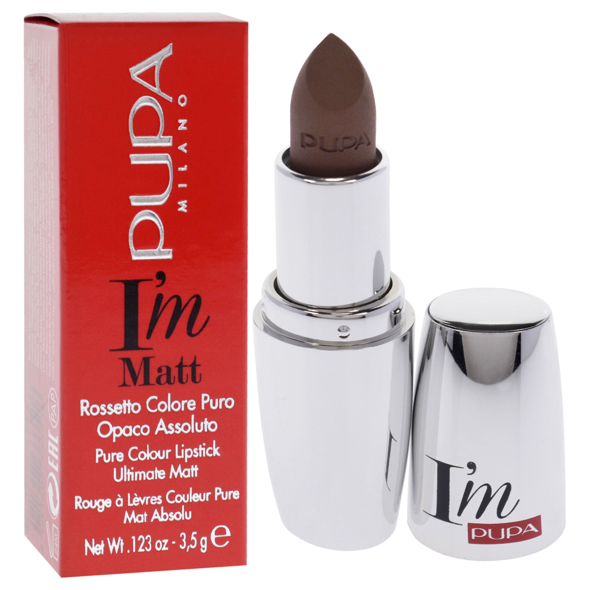 I Am Matte Pure Colour Lipstick - 015 Tempting Taupe by Pupa Milano for Women - 0.123 oz Lipstick, See Description, alternate image number 1