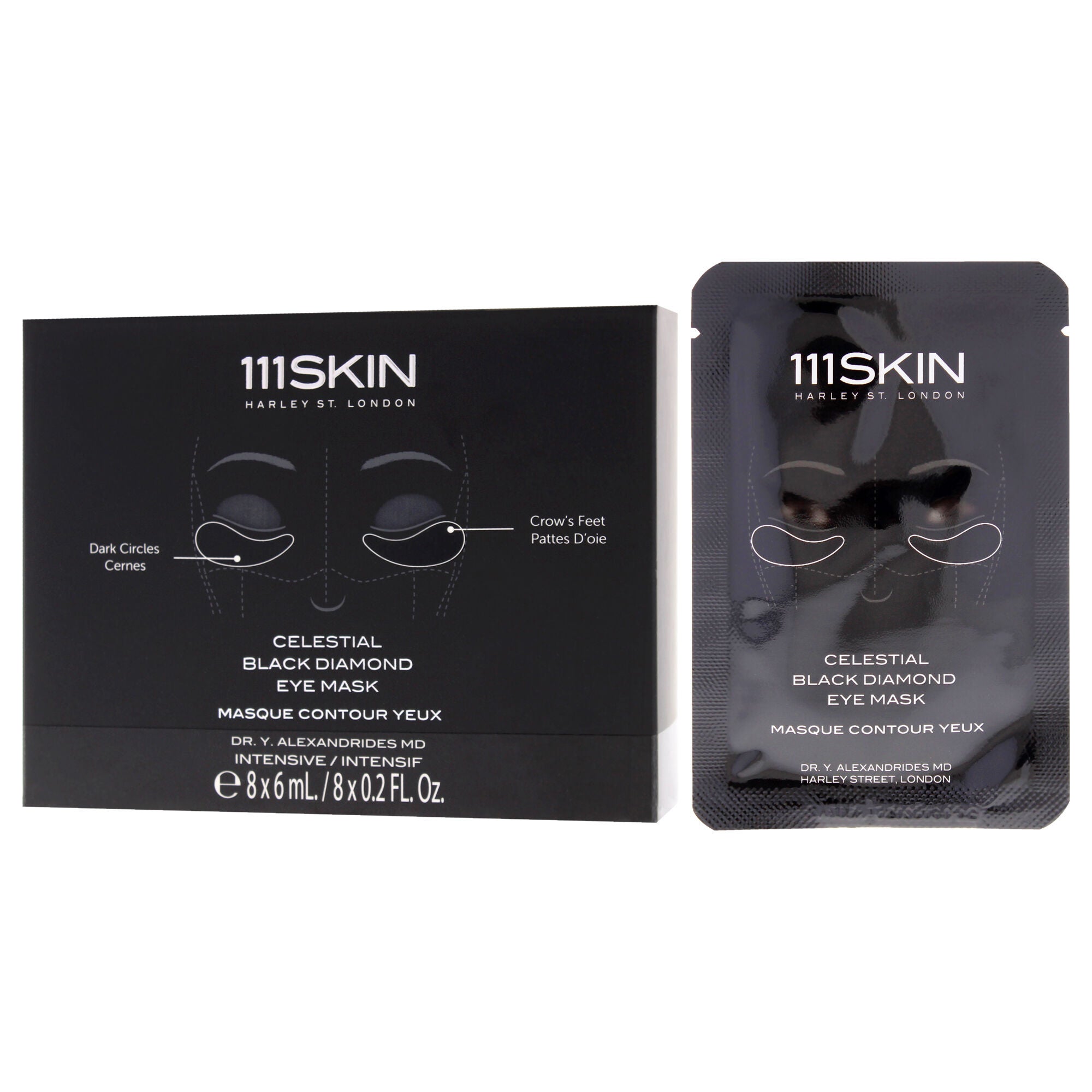 Celestial Black Diamond Eye Mask by 111Skin for Unisex - 8 Pc Mask, See Description, alternate image number 3