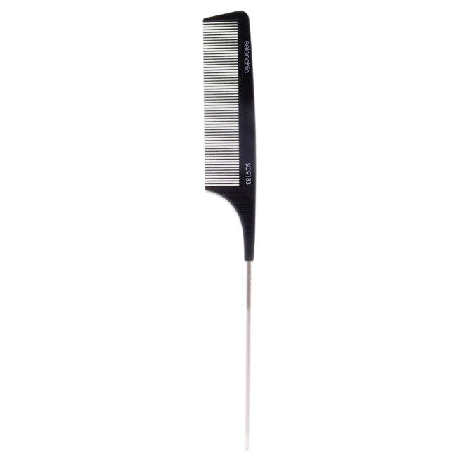 Pin Tail Carbon Comb High Heat Resistant 9.25 - Fine Teeth by SalonChic for Unisex - 1 Pc Comb, See Description, alternate image number 2