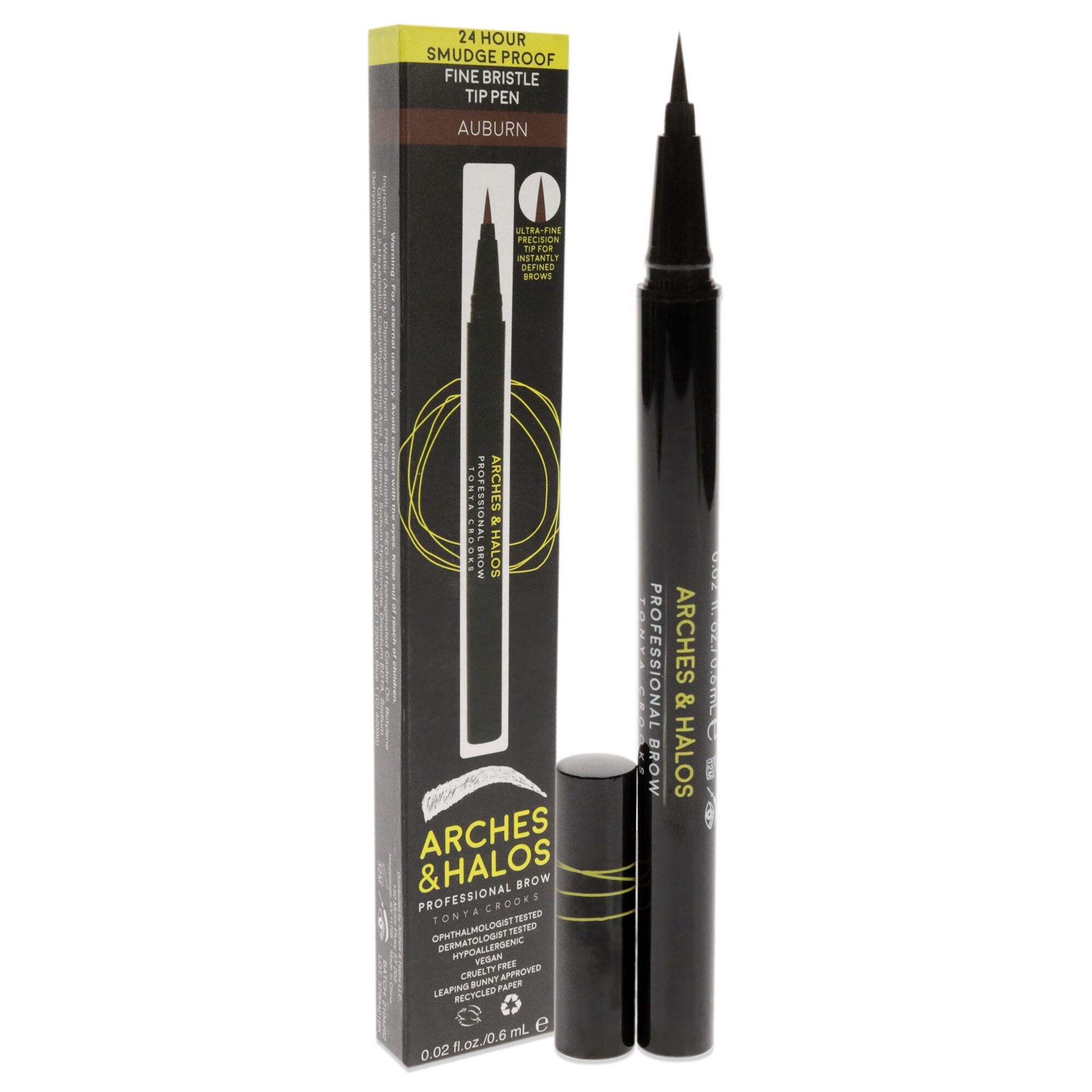 Fine Bristle Tip Pen - Auburn by Arches and Halos for Women - 0.02 oz Eyebrow Pen, , alternate image number 6
