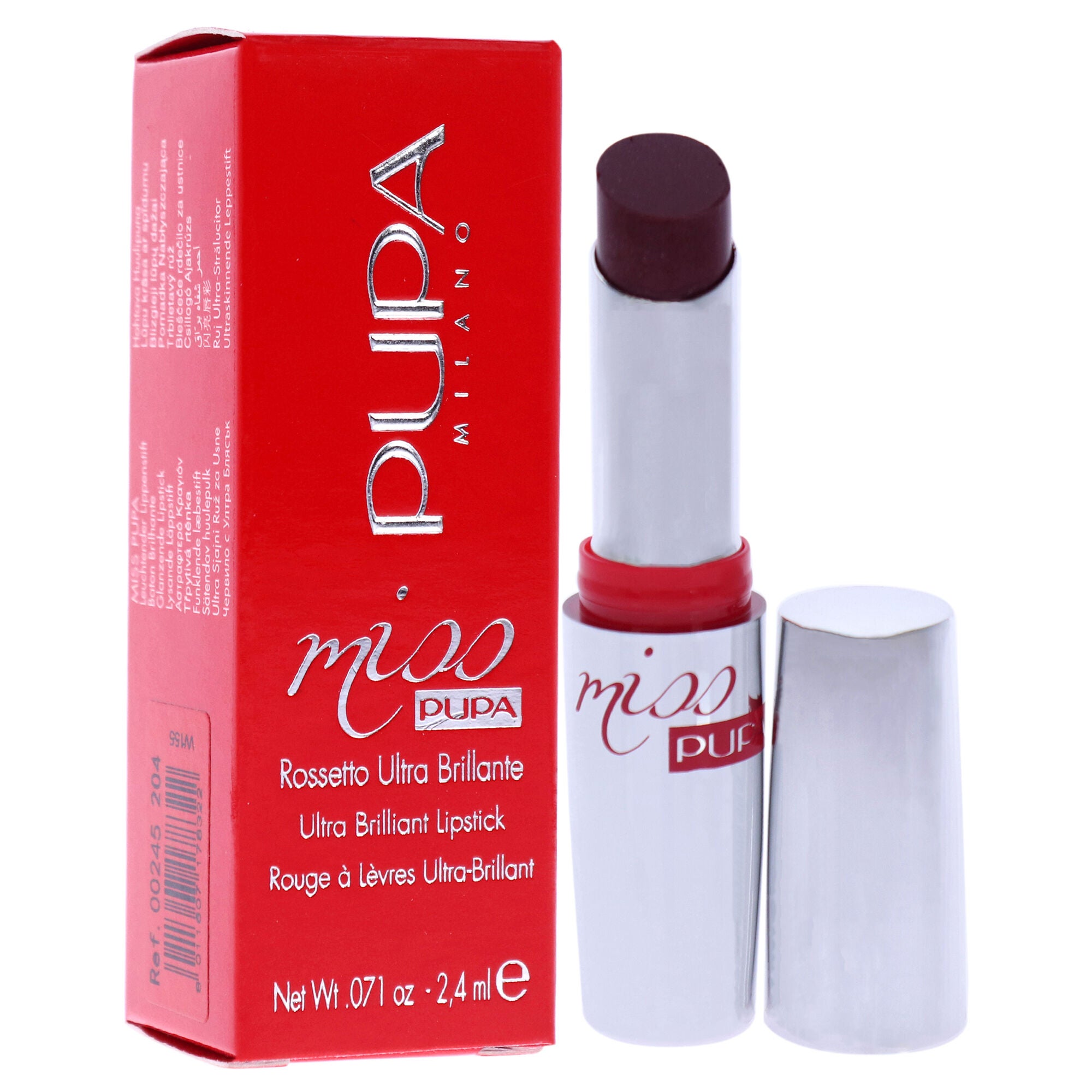 Miss Pupa Ultra Brilliant Lipstick - 204 Jezebel by Pupa Milano for Women - 0.071 oz Lipstick, , alternate image number 6