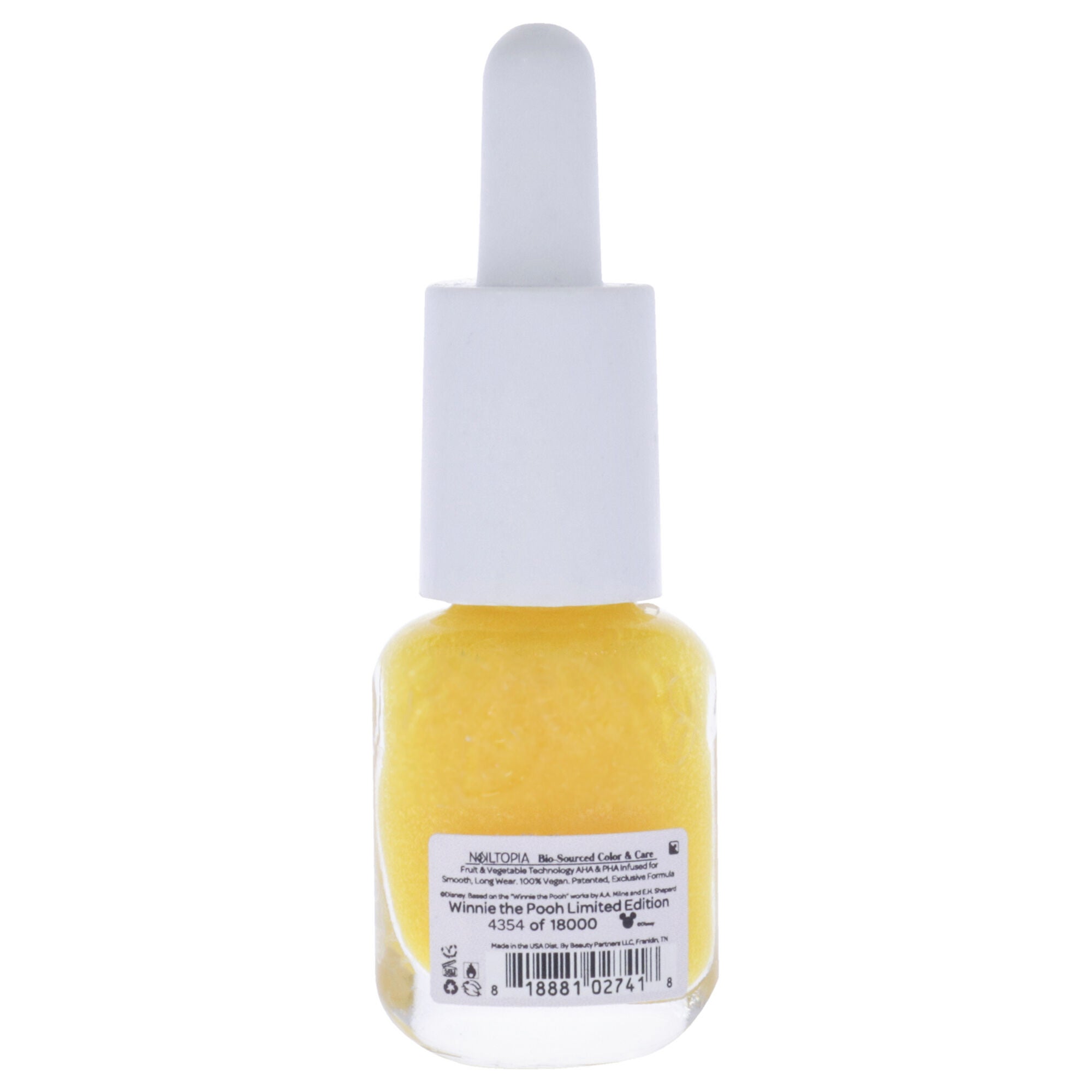Bio-Sourced Chip Free Nail Lacquer Disney Collection Winnie The Pooh - Yellow Glitter by Nailtopia for Women - 0.169 oz Nail Polish, , alternate image number 3
