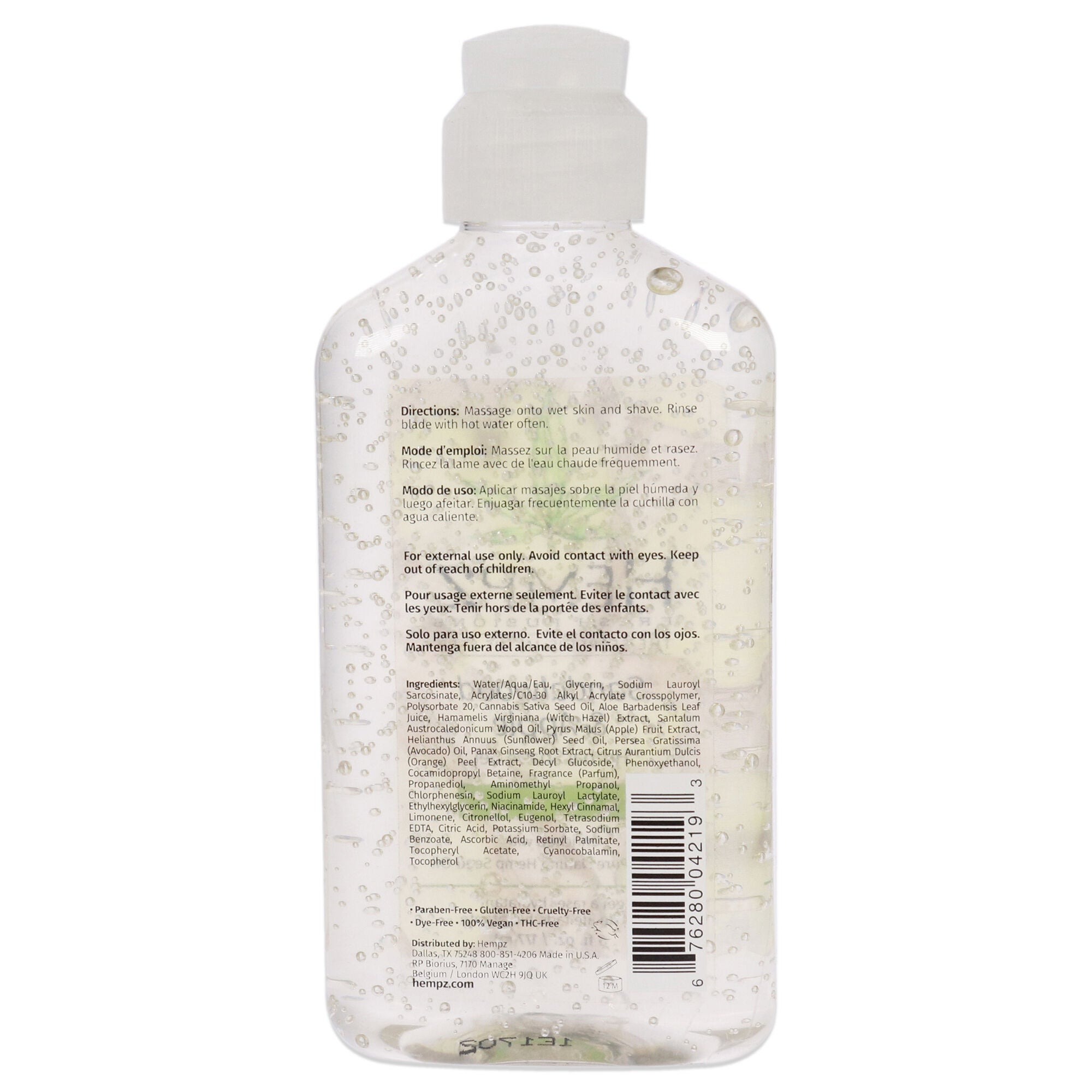 Fresh Fusions Sandalwood and Apple Herbal Shave Gel by Hempz for Unisex - 6 oz Shave Gel, See Description, alternate image number 1