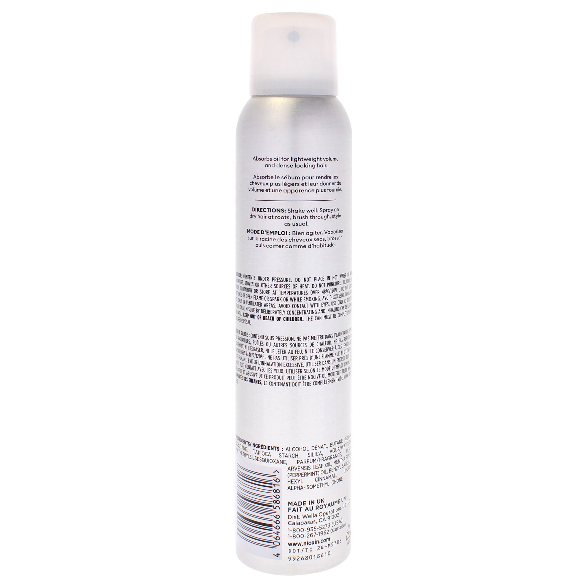 Density Defend Volumizing Dry Shampoo by Nioxin for Unisex - 4.2 oz Dry Shampoo, Clear, alternate image number 1