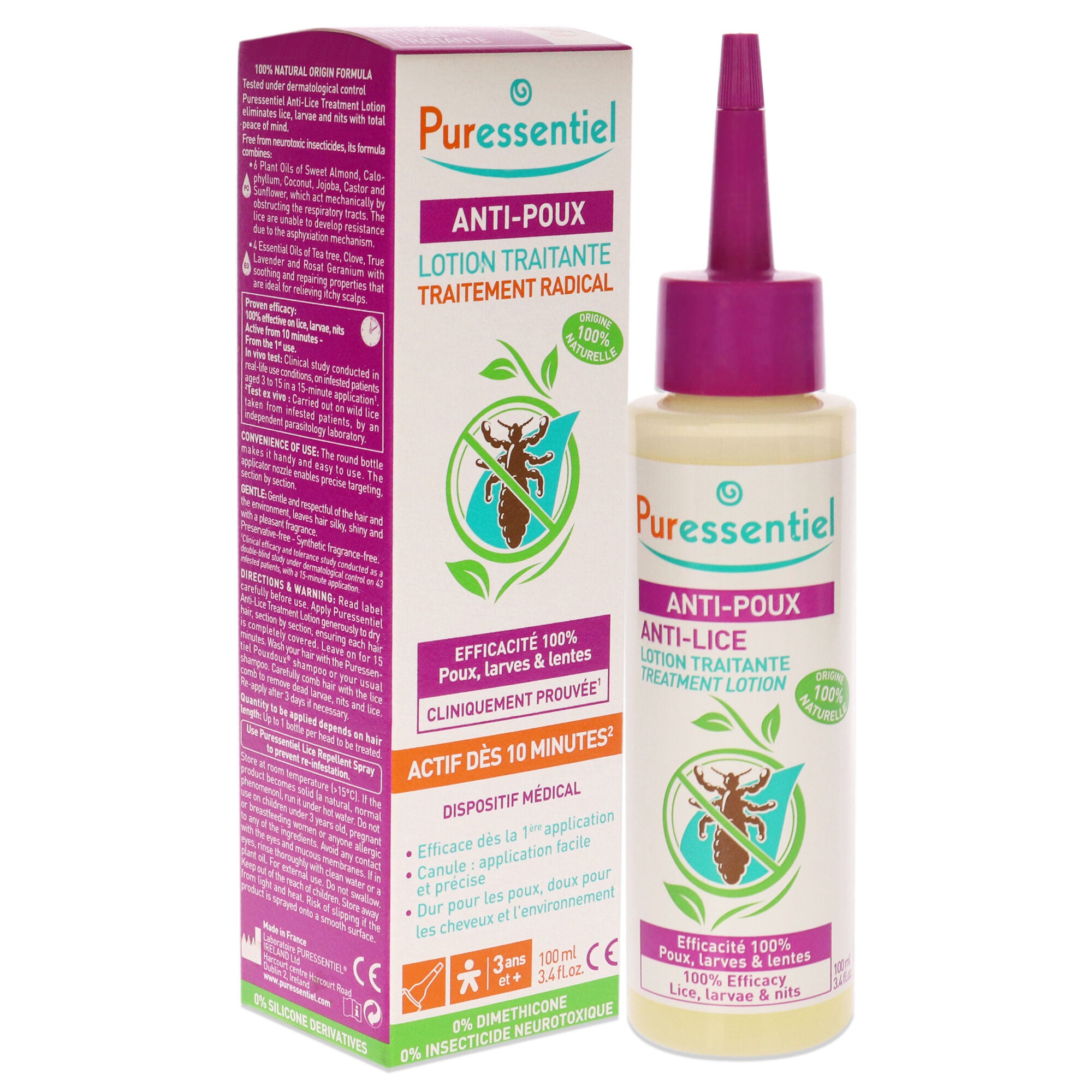Anti-Lice Treatment Lotion by Puressentiel for Unisex - 3.4 oz Treatment, , alternate image number 6