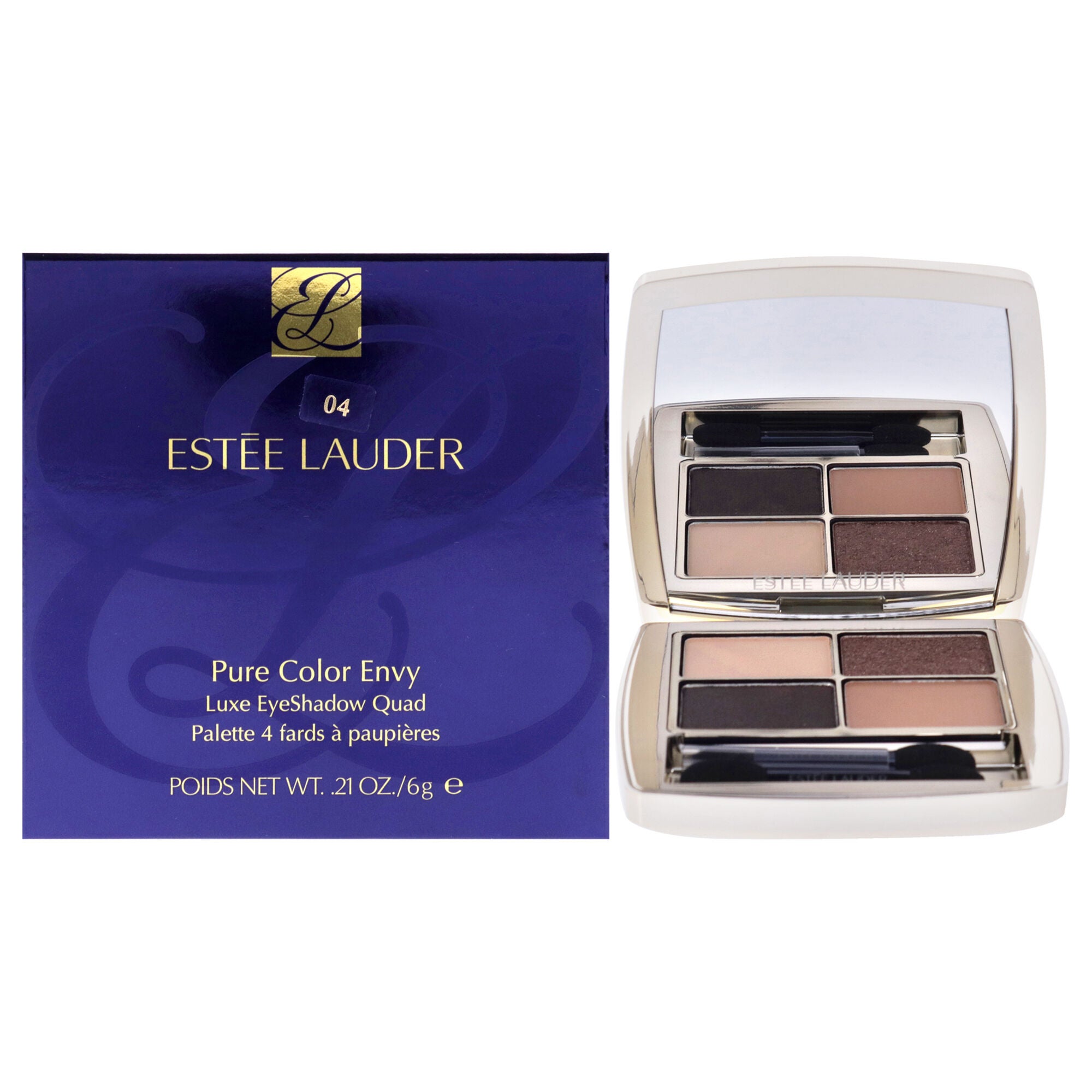 Pure Color Envy Luxe Eyeshadow Quad - 04 Desert Dunes by Estee Lauder for Women - 0.21 oz Eye Shadow, See Description, hi-res image number 0