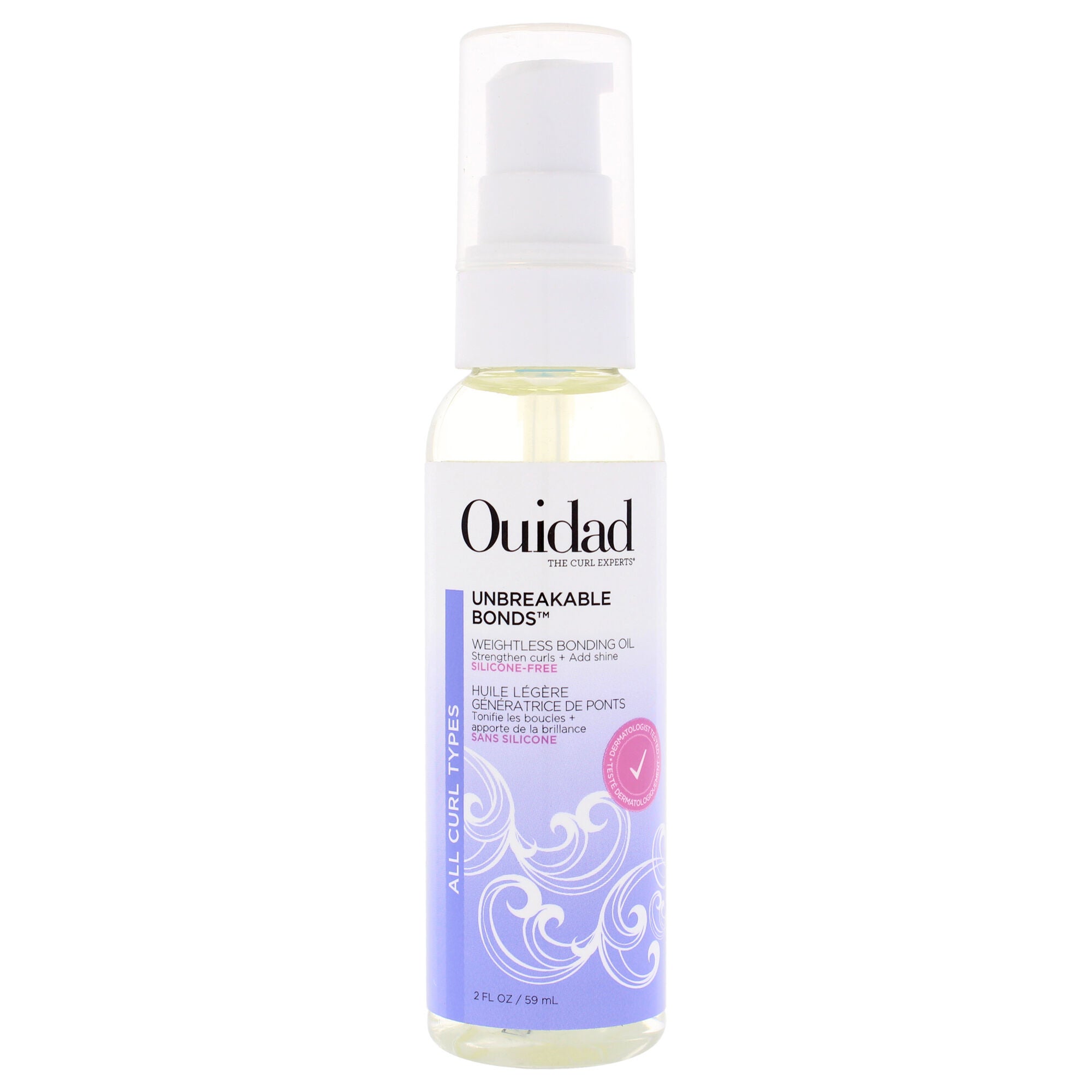 Unbreakable Bonds Weightless Bonding Oil by Ouidad for Unisex - 2 oz Oil, Clear, hi-res image number 0