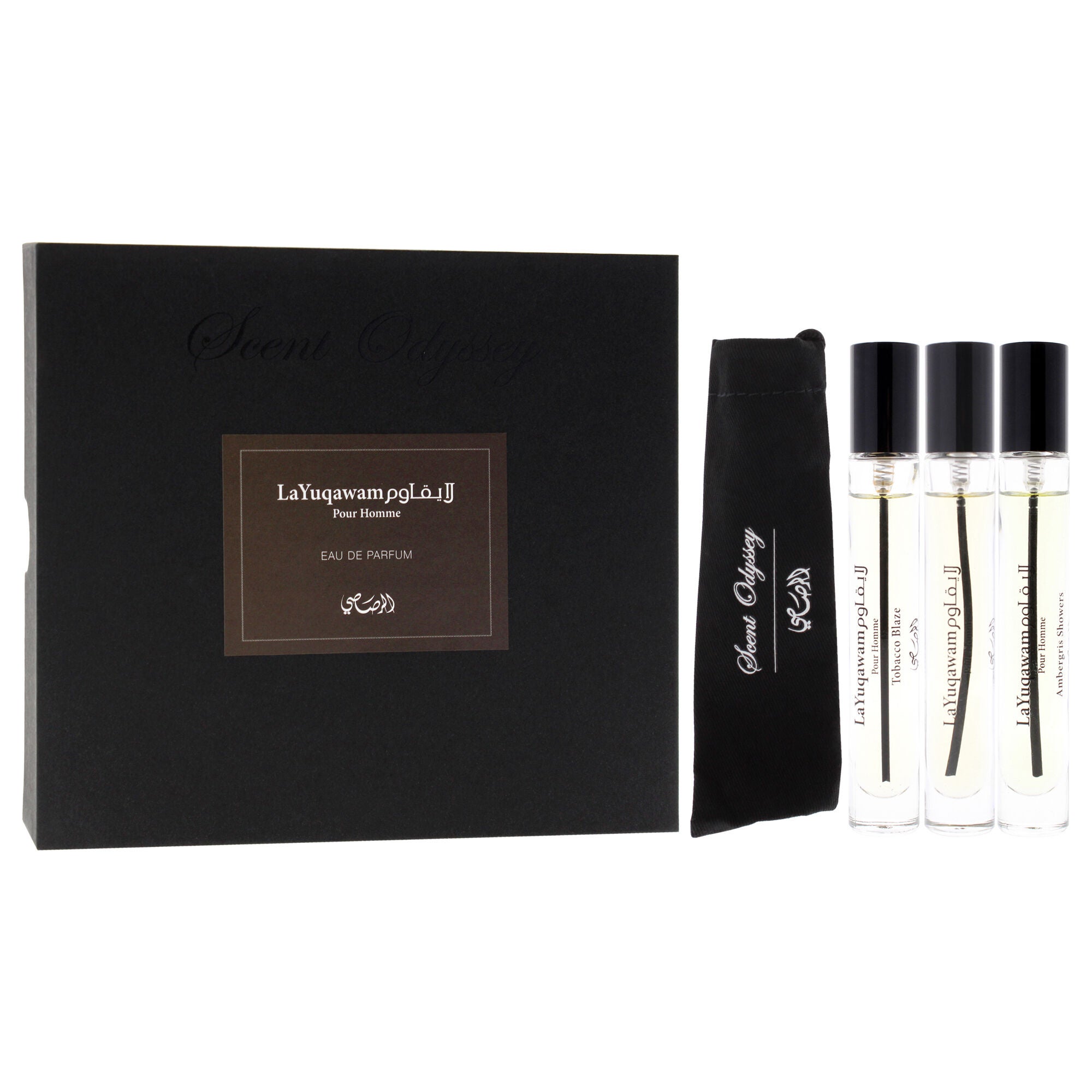 Scent Odyssey - La Yuqawam by Rasasi for Men - 3 Pc Mini Gift Set 0.25oz, See Description, alternate image number 2