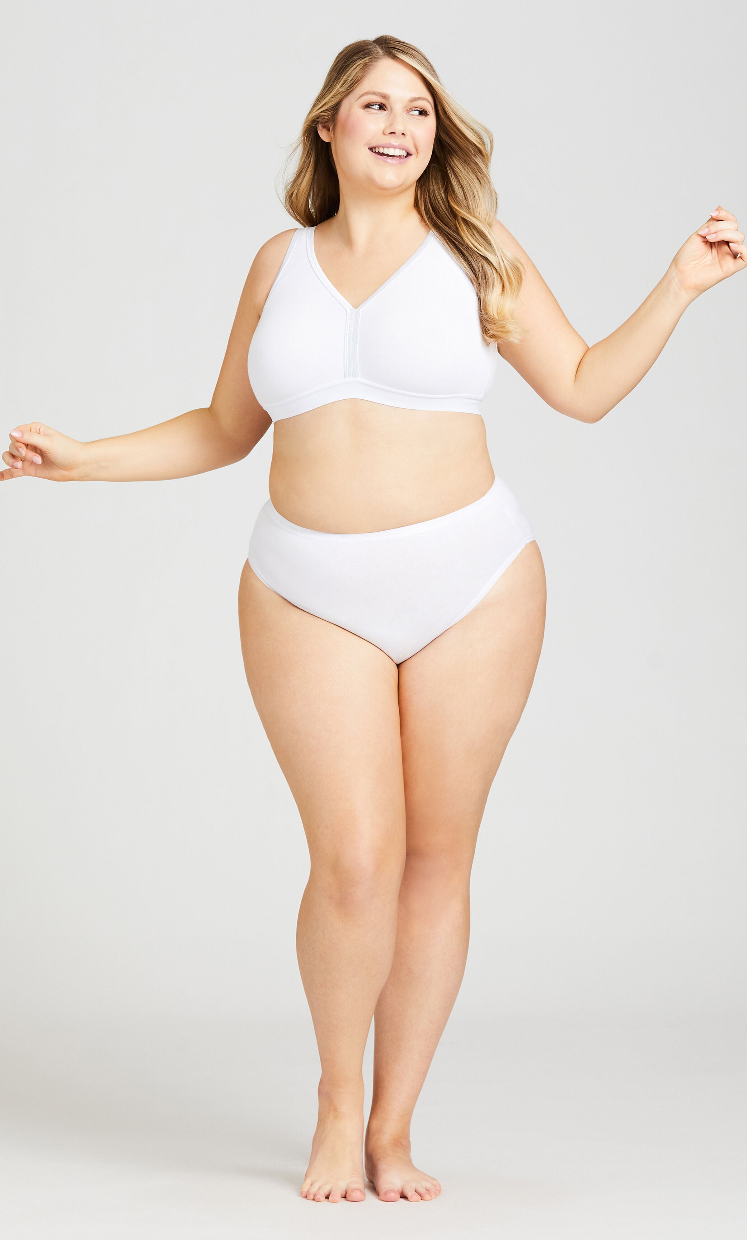 Basic Cotton Bra - white, , alternate image number 2