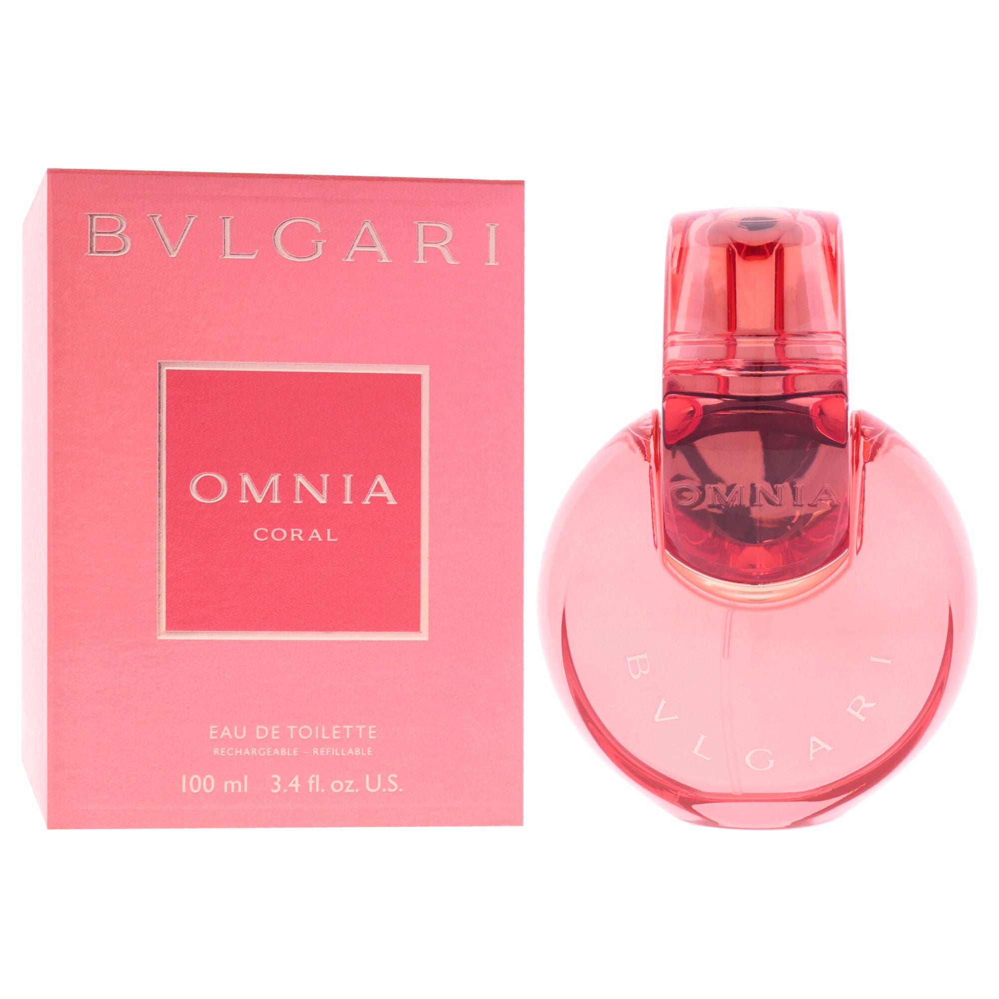 Bvlgari Omnia Coral by Bvlgari for Women - 3.4 oz EDT Spray (Refillable), Clear, alternate image number 2