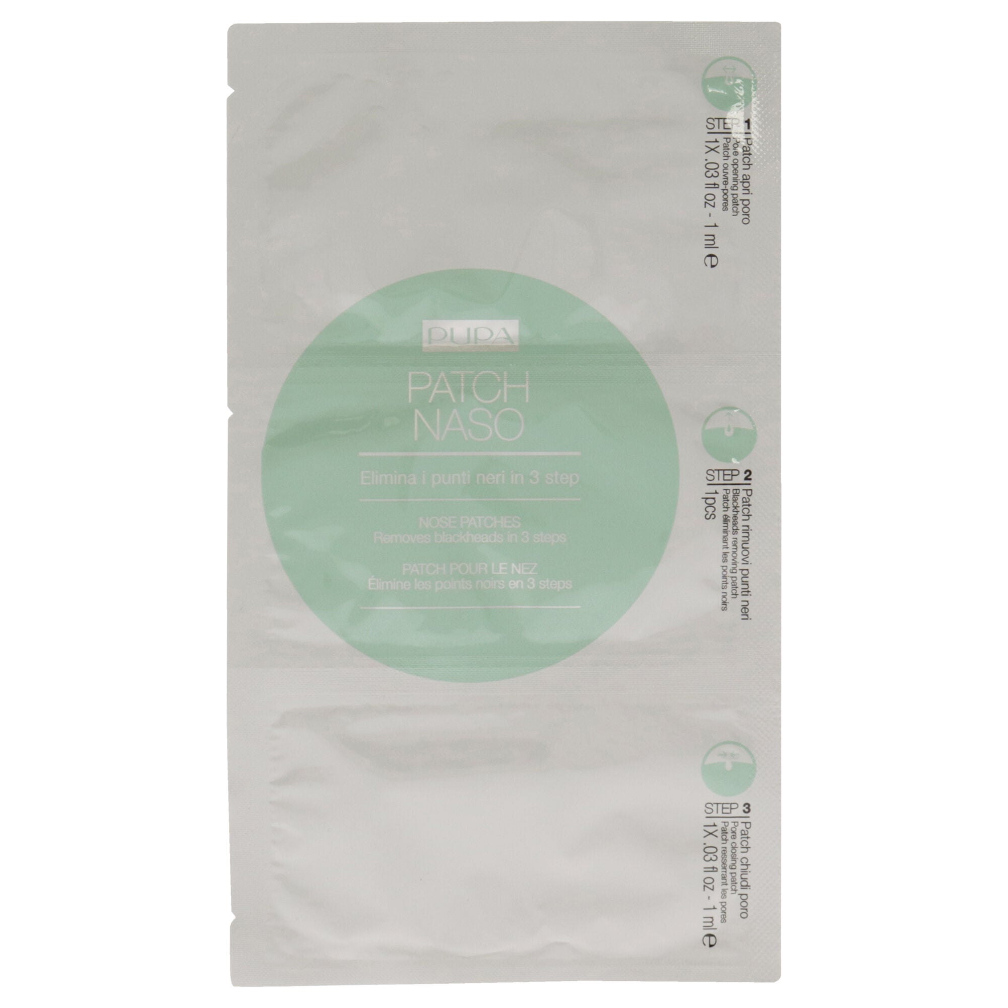 Nose Patches Blackheads Remover - 3 Steps by Pupa Milano for Unisex - 1 Pack Patches, See Description, hi-res image number 0