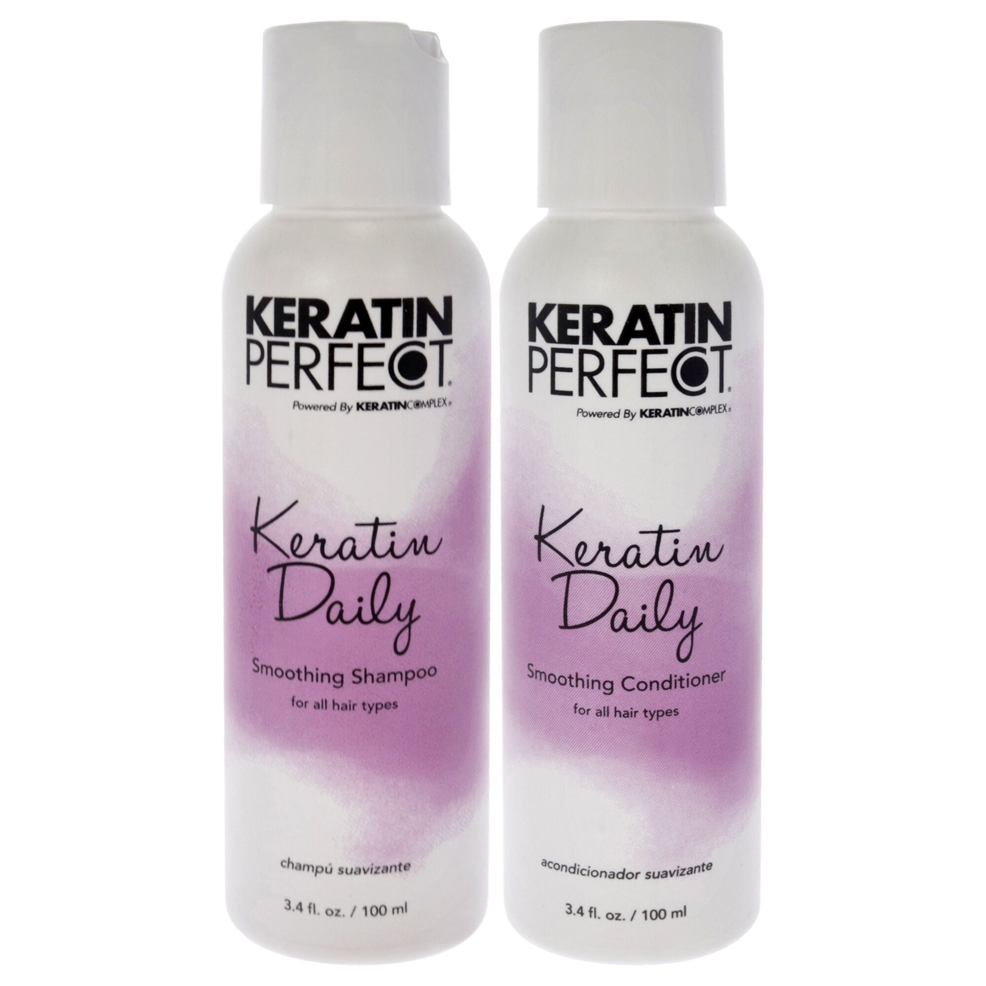 Keratin Daily Duo by Keratin Perfect for Unisex - 2 Pc 3.4oz Shampoo, 3.4oz Conditioner, See Description, alternate image number 4