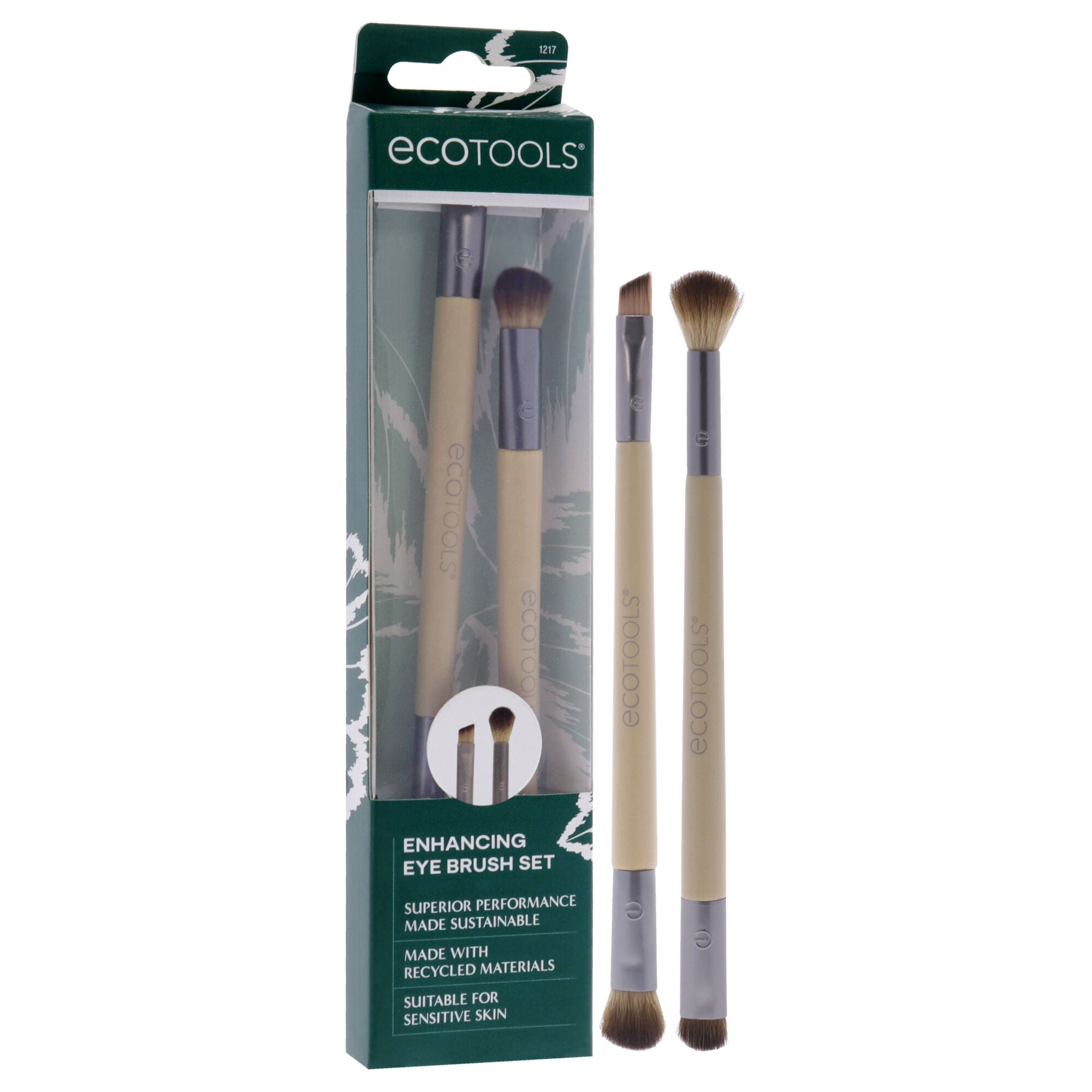 Enhancing Duo Eye Brush Set by Ecotools for Women - 2 Pc Shade Plus Define Eye Brush Duo, Smudge Plus Blend Eye Brush Duo, See Description, alternate image number 1