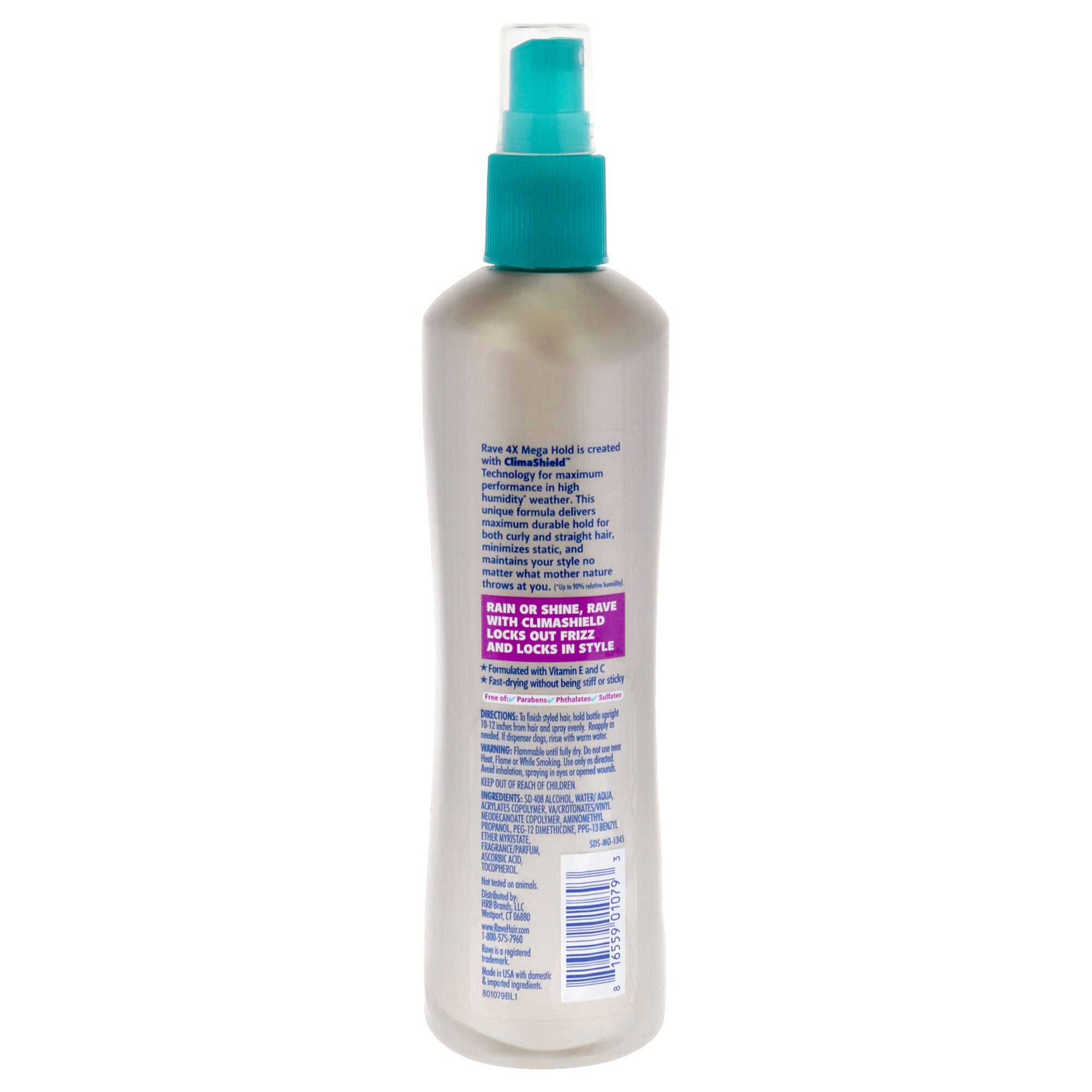 4X Mega Hold Hairspray by Rave for Unisex - 11 oz Hair Spray, See Description, alternate image number 2