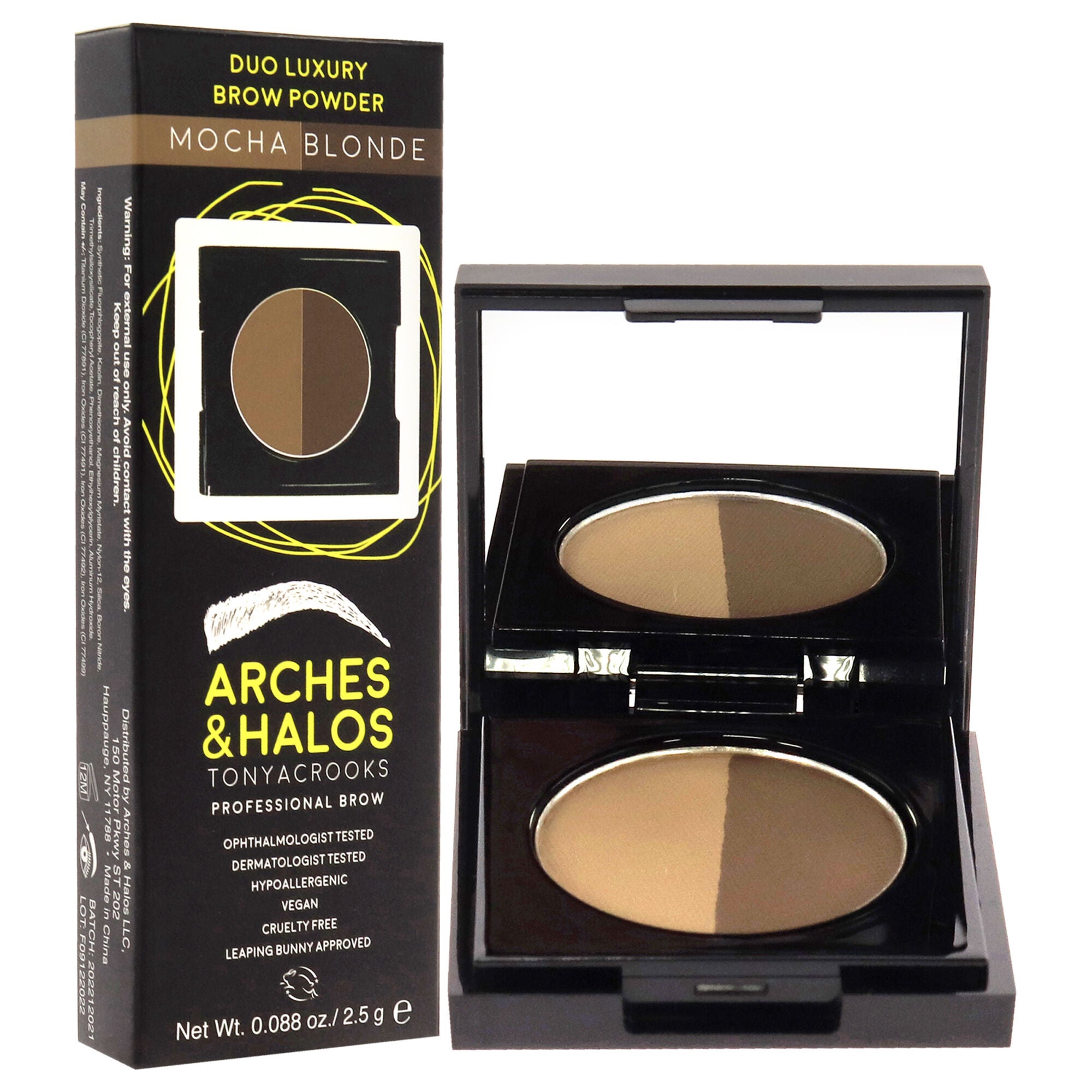 Duo Luxury Brow Powder - Mocha Blonde by Arches and Halos for Women - 0.088 oz Eyebrow, See Description, alternate image number 1