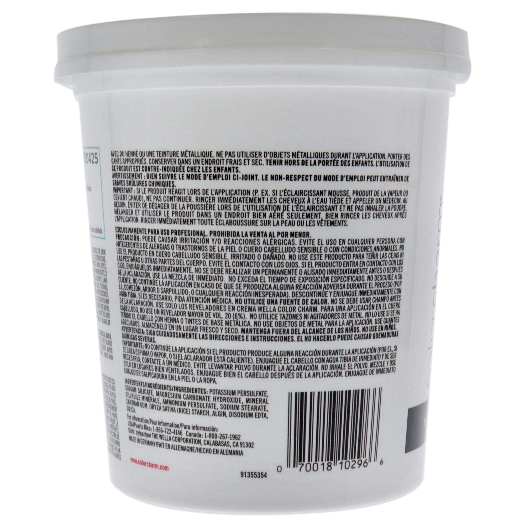Color Charm Powder Lightener by Wella for Unisex - 16 oz Lightener, See Description, alternate image number 1
